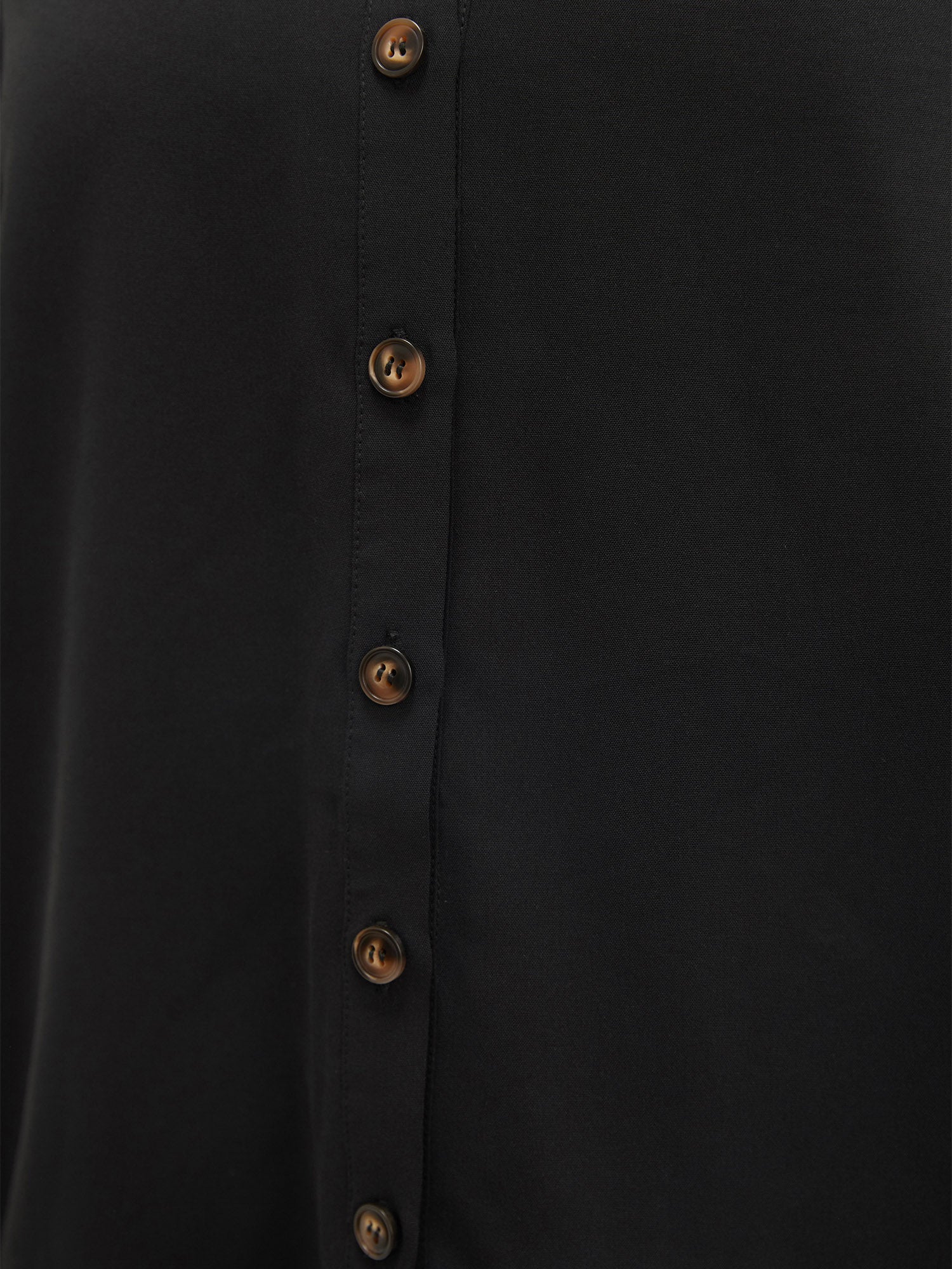 Solid Lace Trim Button Up Laser Cut Puff Sleeve Blouse - Image 8