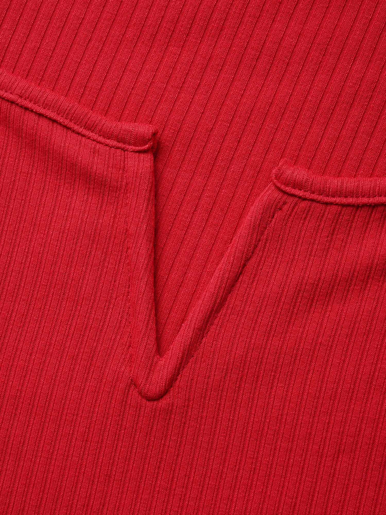 Solid Notched Collar Pit Strip T-shirt - Image 9