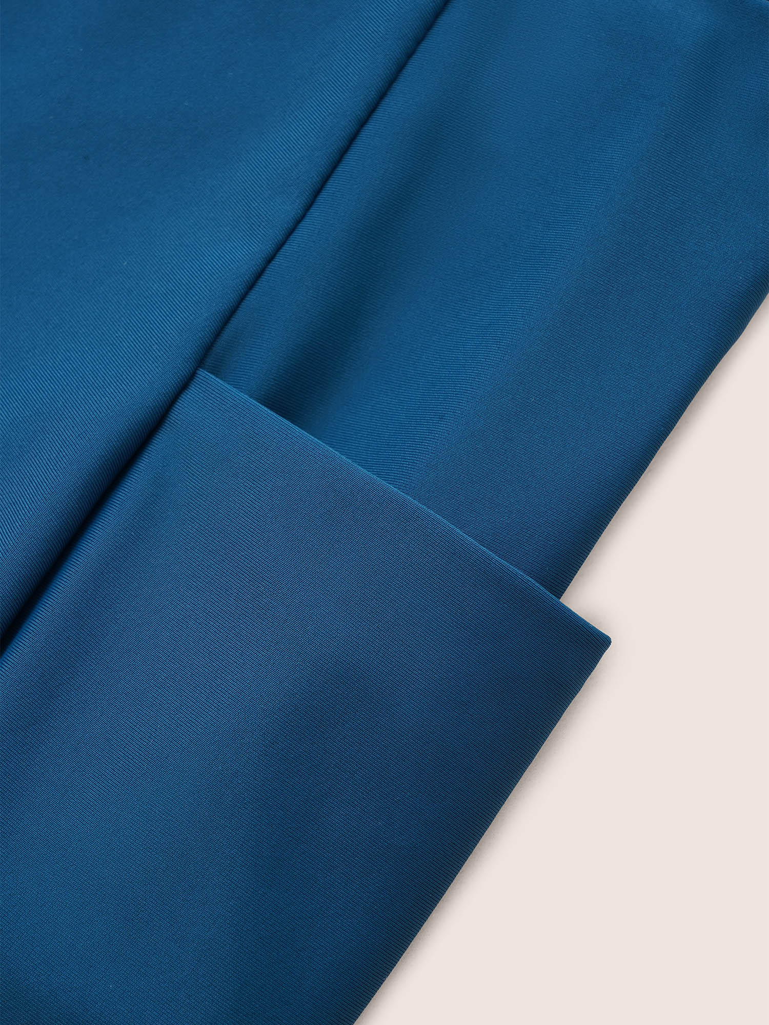 Solid Patched Pocket Side Pleated Swim Skirt - Image 6