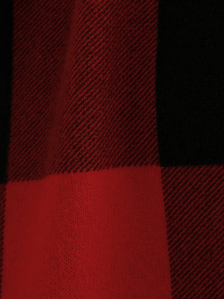 Solid Patchwork Pocket Belted Plaid Dress - Image 6