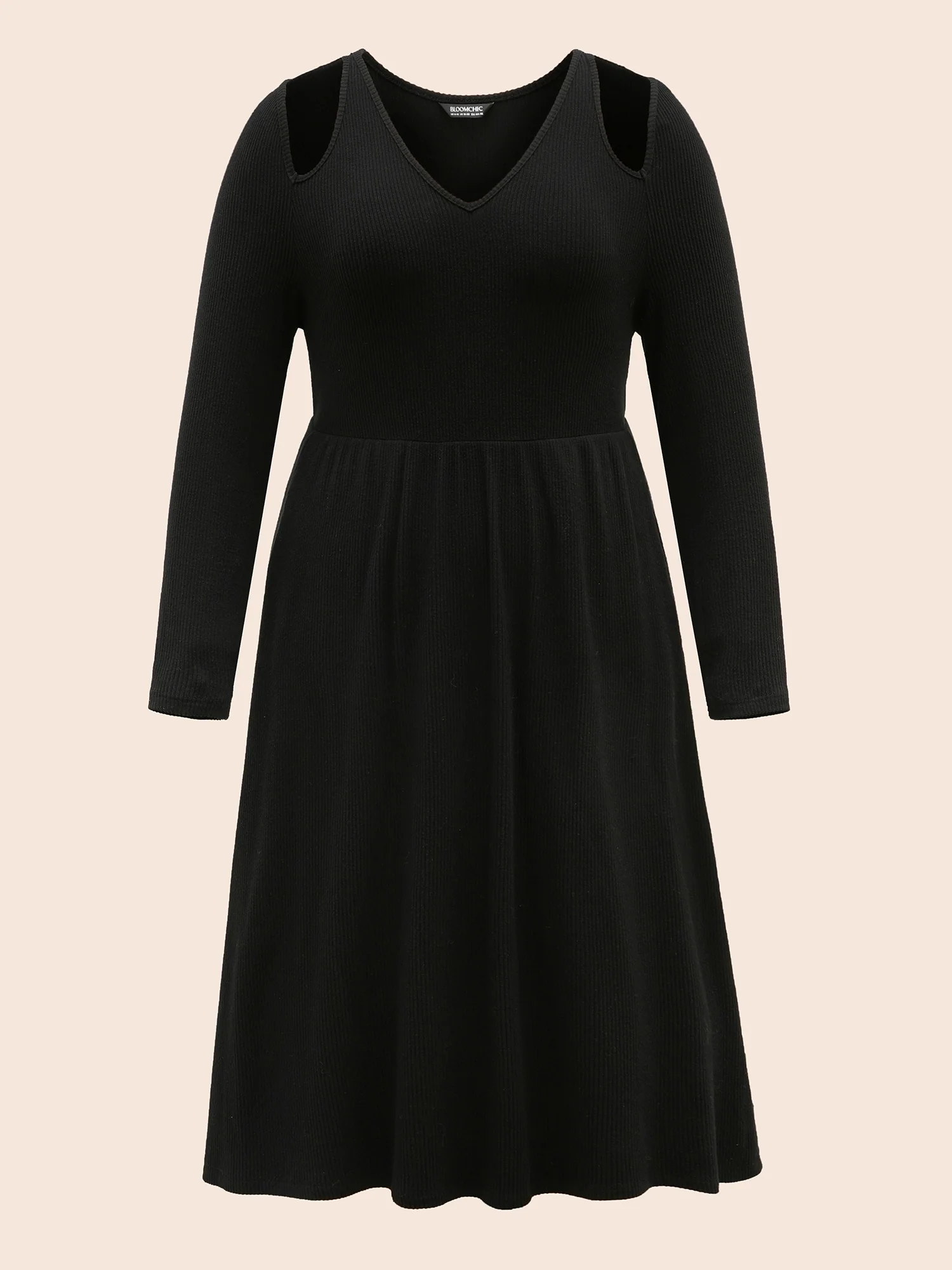 Solid Pit Strip Cut Out Dress - Image 8