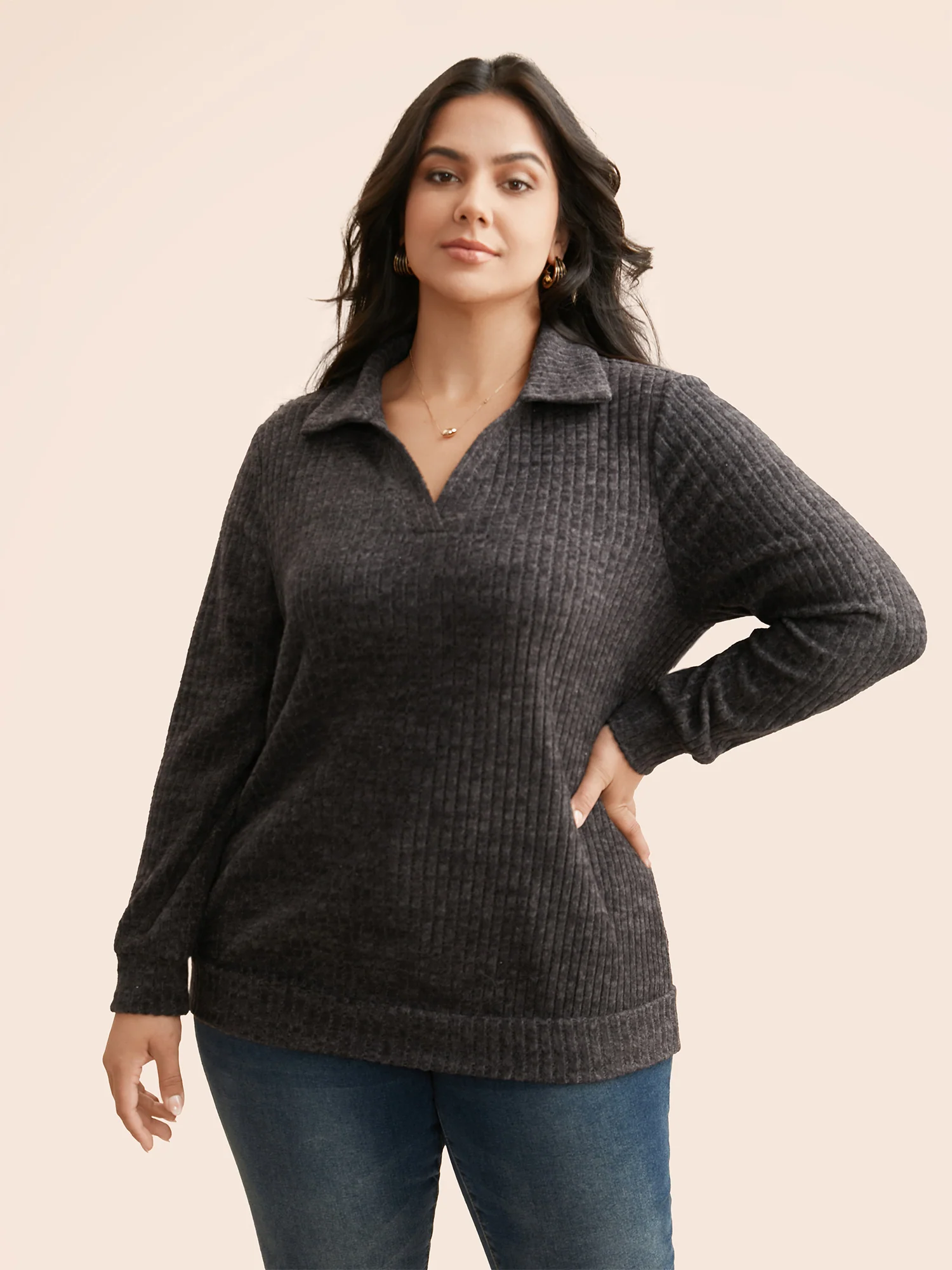 Solid Pit Strip Stretch Sweatshirt - Image 8