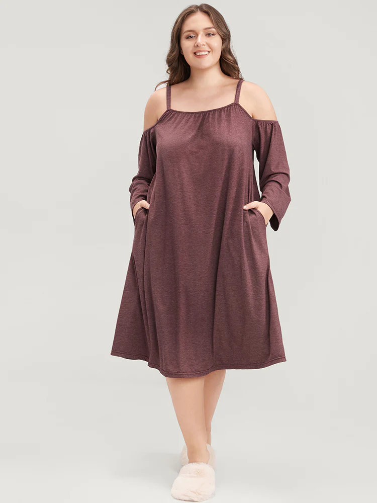 Sweet Dreams Cold Shoulder Nightgown - Image 2