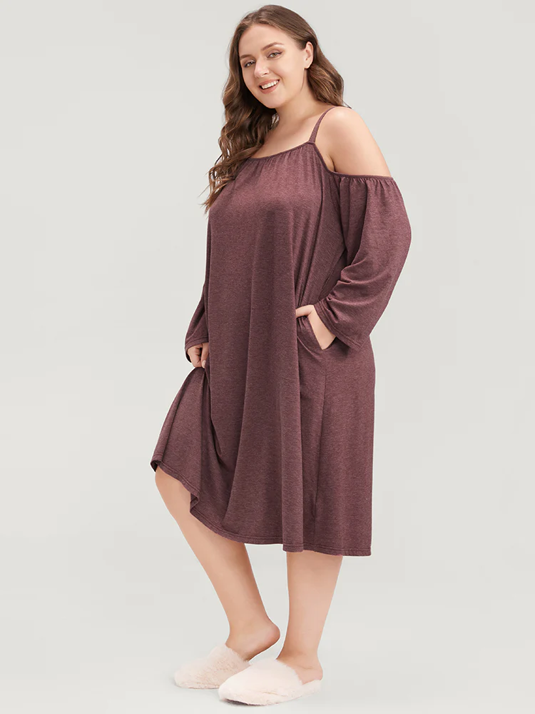 Sweet Dreams Cold Shoulder Nightgown - Image 3