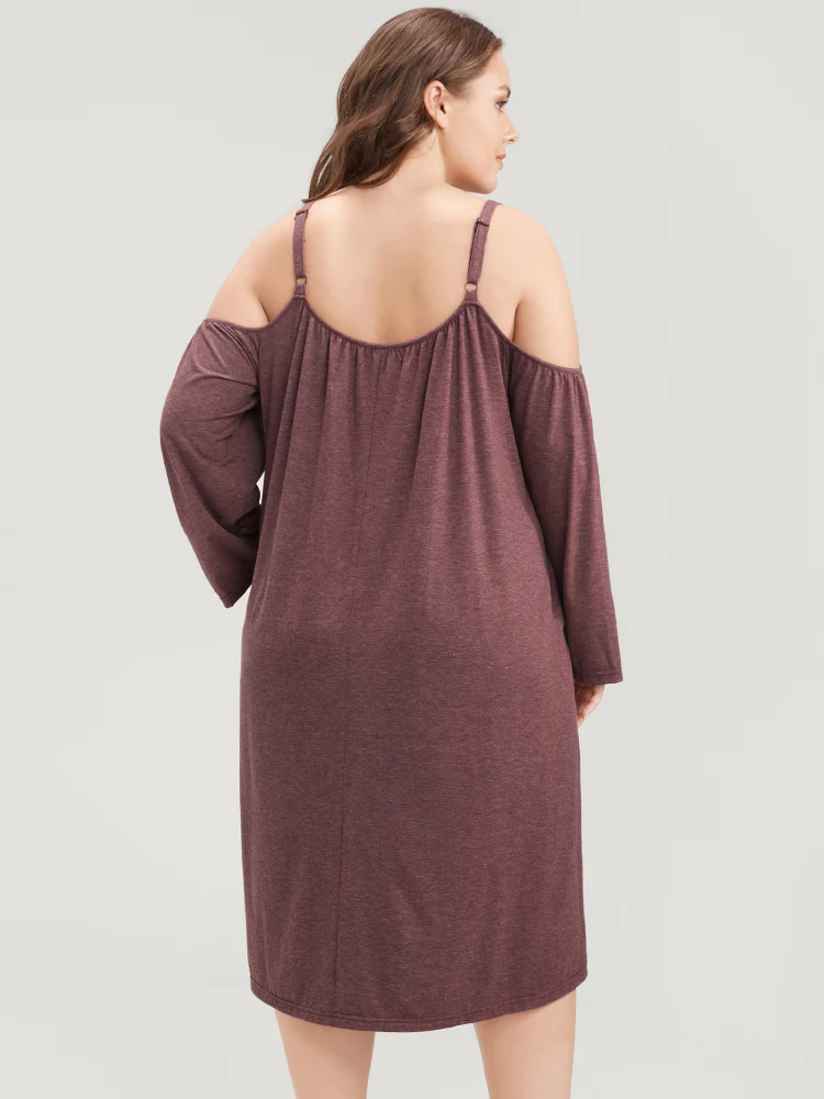 Sweet Dreams Cold Shoulder Nightgown - Image 5