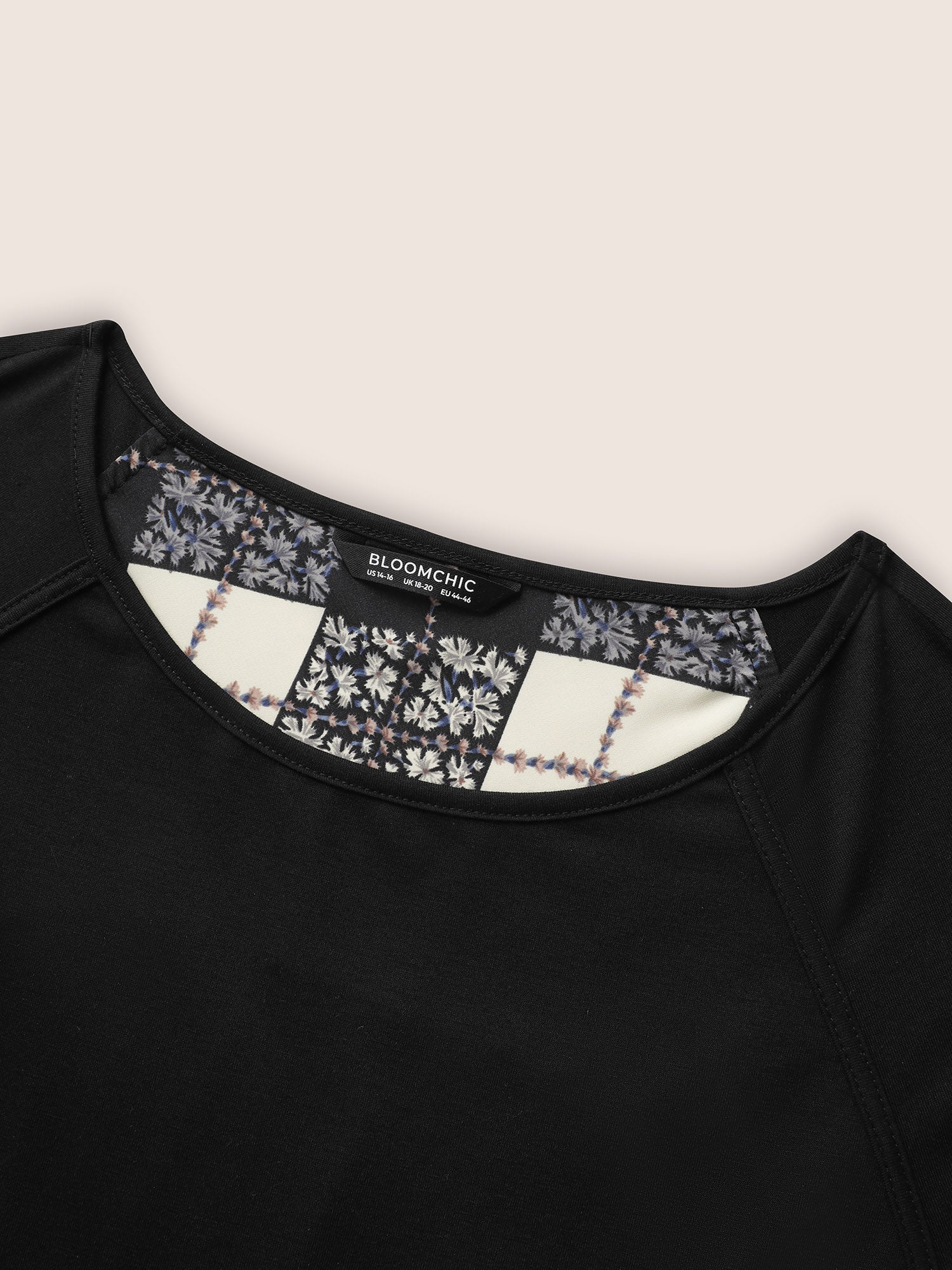 Solid Round Neck Raglan sleeve T-shirt - Image 6