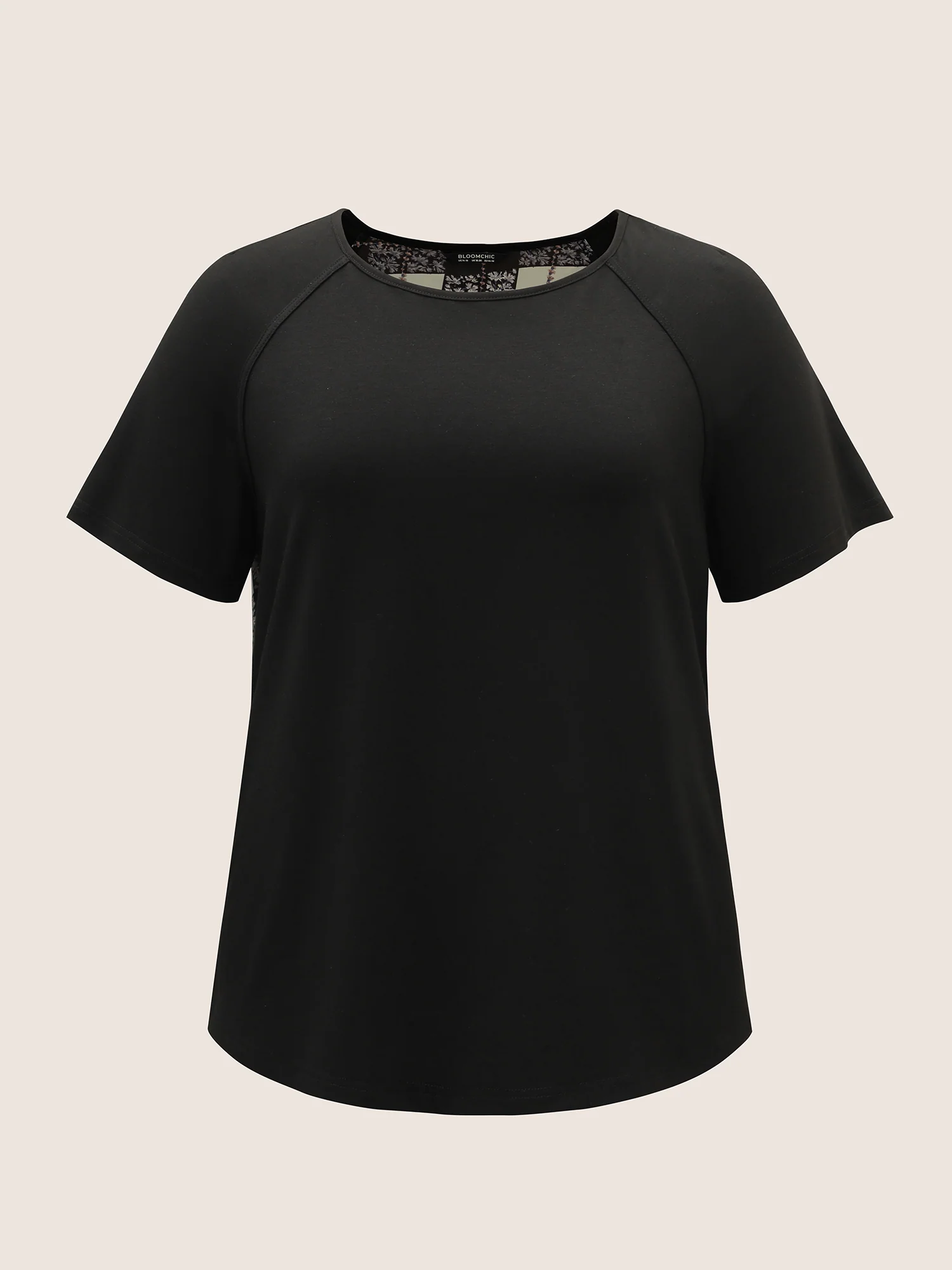Solid Round Neck Raglan sleeve T-shirt - Image 7