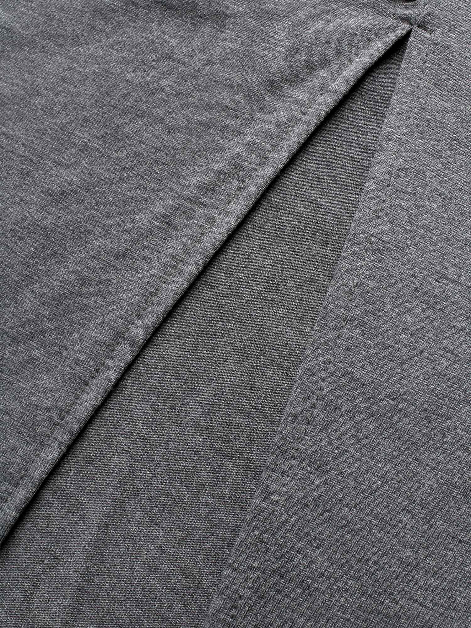 Solid Ruched Split Hem Dress - Image 6