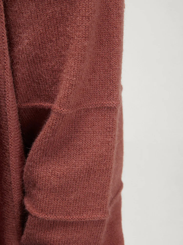 Solid Soft Sexy Yarn Knit Lapel Collar Open Front Cardigan - Image 6