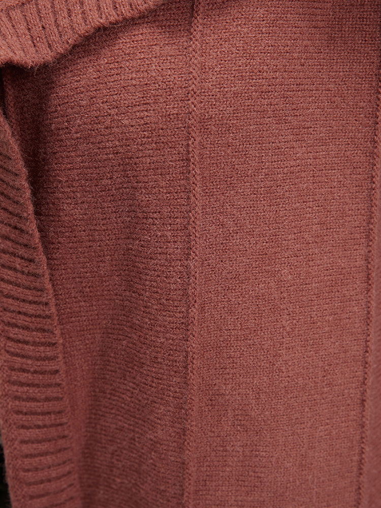 Solid Soft Sexy Yarn Knit Lapel Collar Open Front Cardigan - Image 9