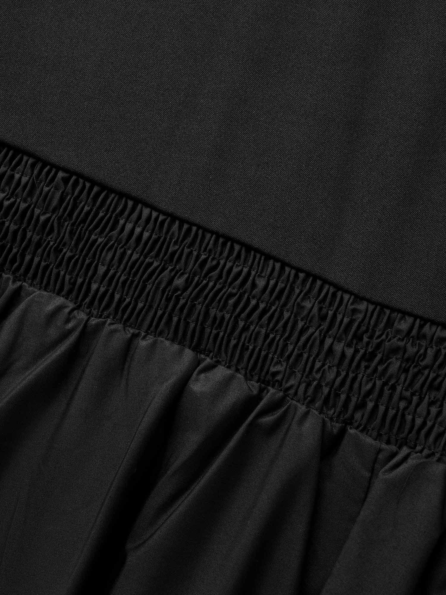 Solid Shirred Bubble Hem Midi Dress - Image 5