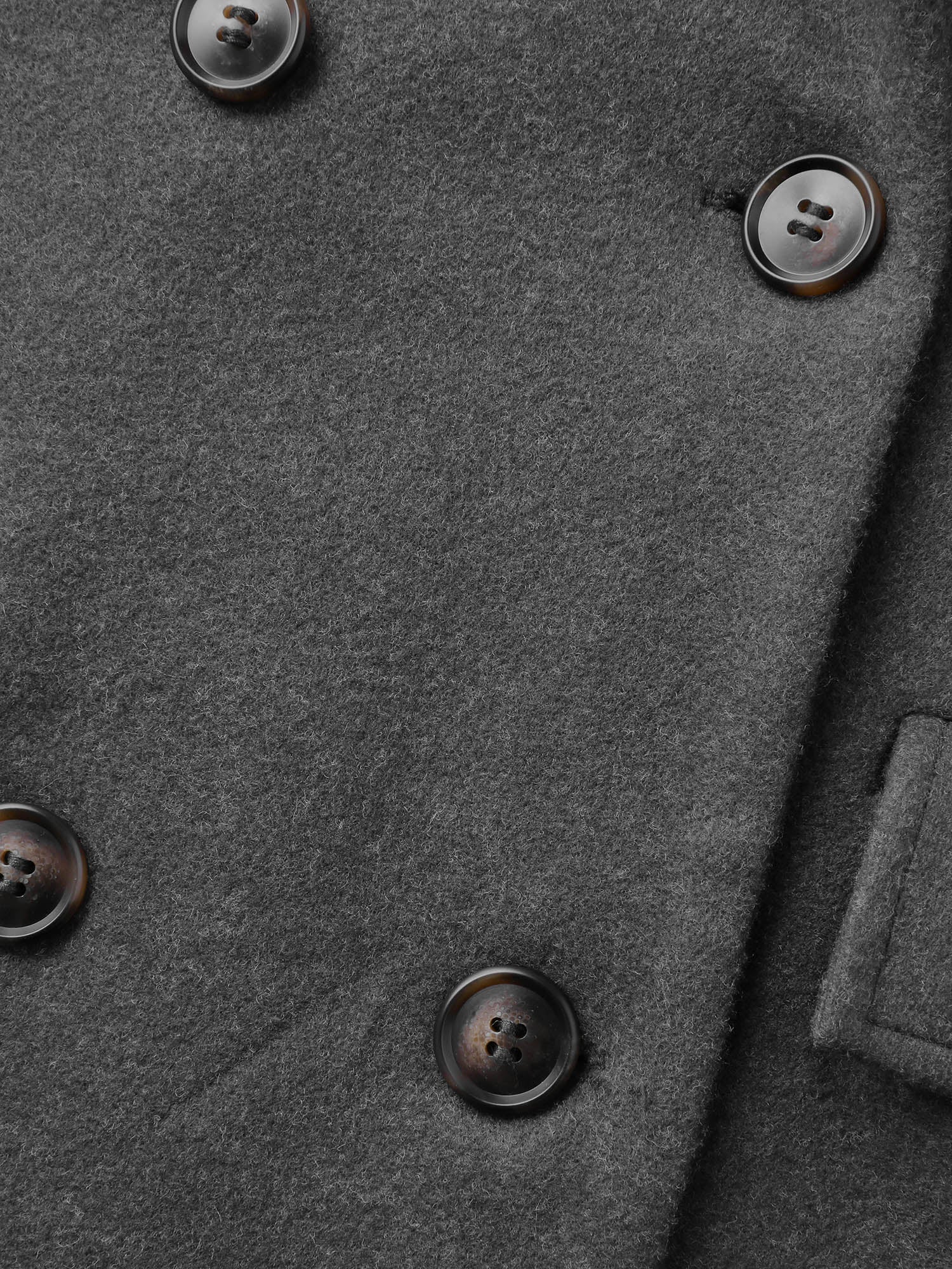 Solid Suit Collar Buttons Pockets Coat - Image 6