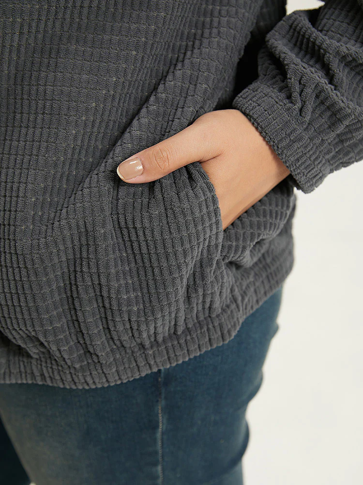Solid Texture Button Through Pocket Shacket - Image 9