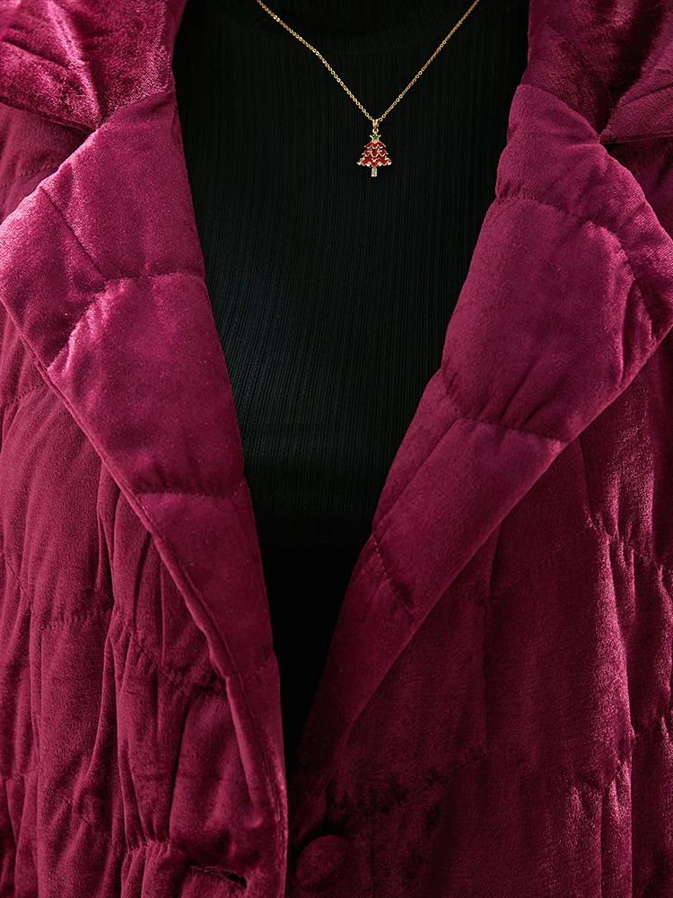 Solid Texture Button Up Quilted Jacket - Image 6