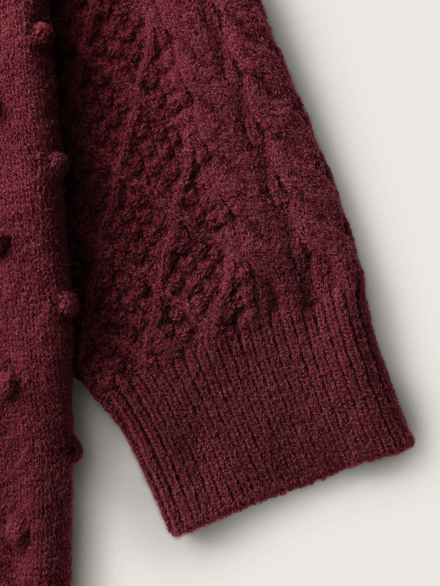 Solid Textured Hooded Pullover - Image 5