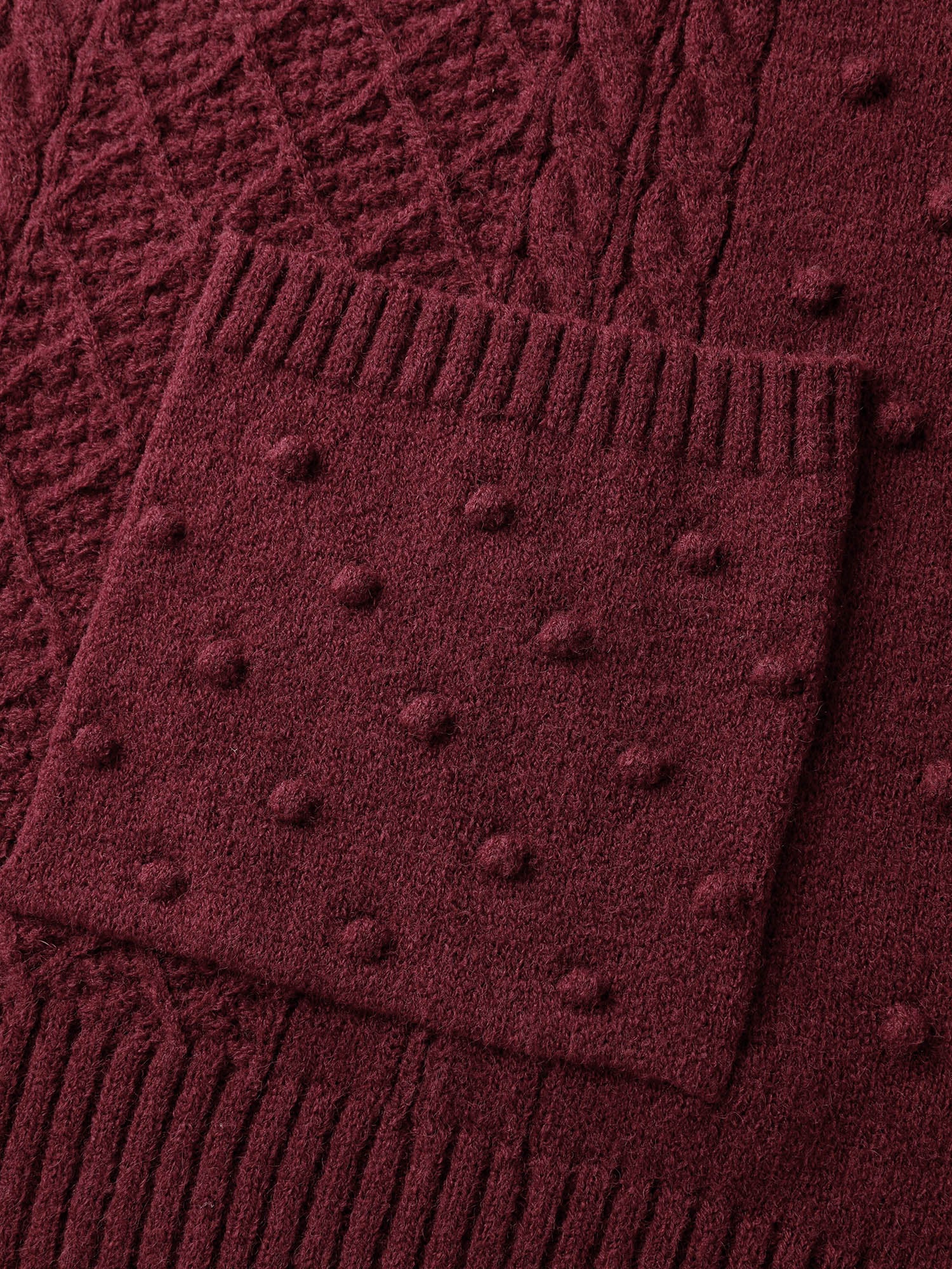 Solid Textured Hooded Pullover - Image 6