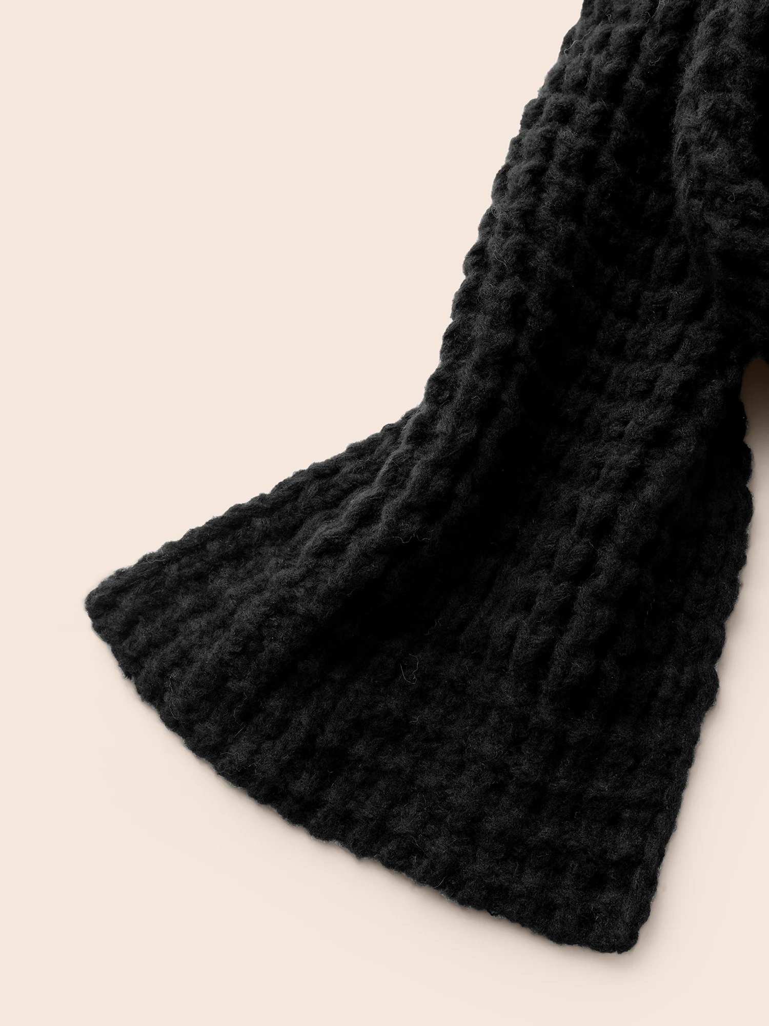Solid Textured Soft Scarf - Image 4