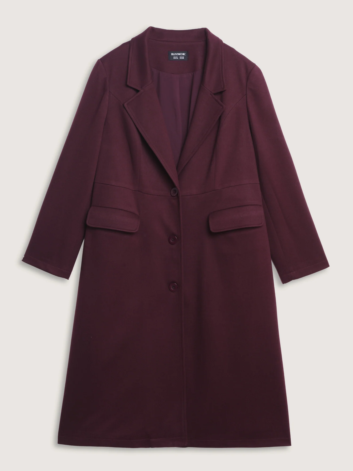 Solid Three Button Flared Coat - Image 7