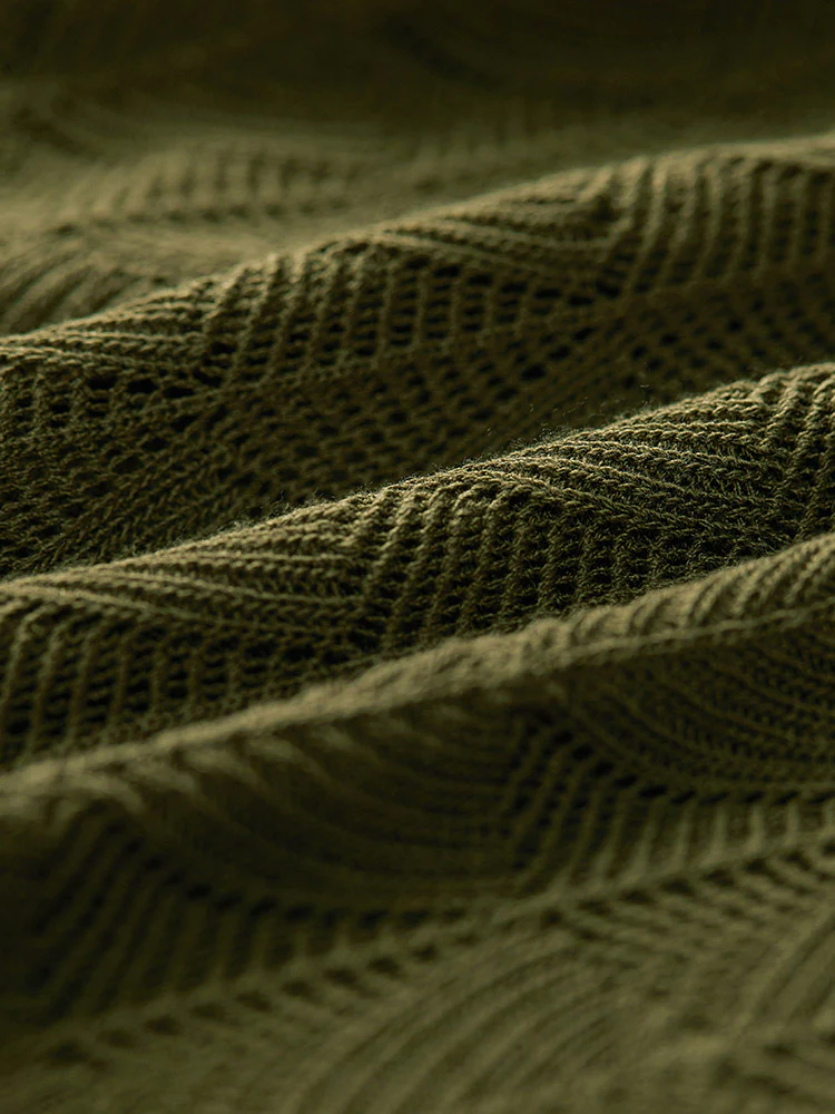 Solid Ties Bell Sleeve Scalloped Trim Breathable Pullover - Image 7