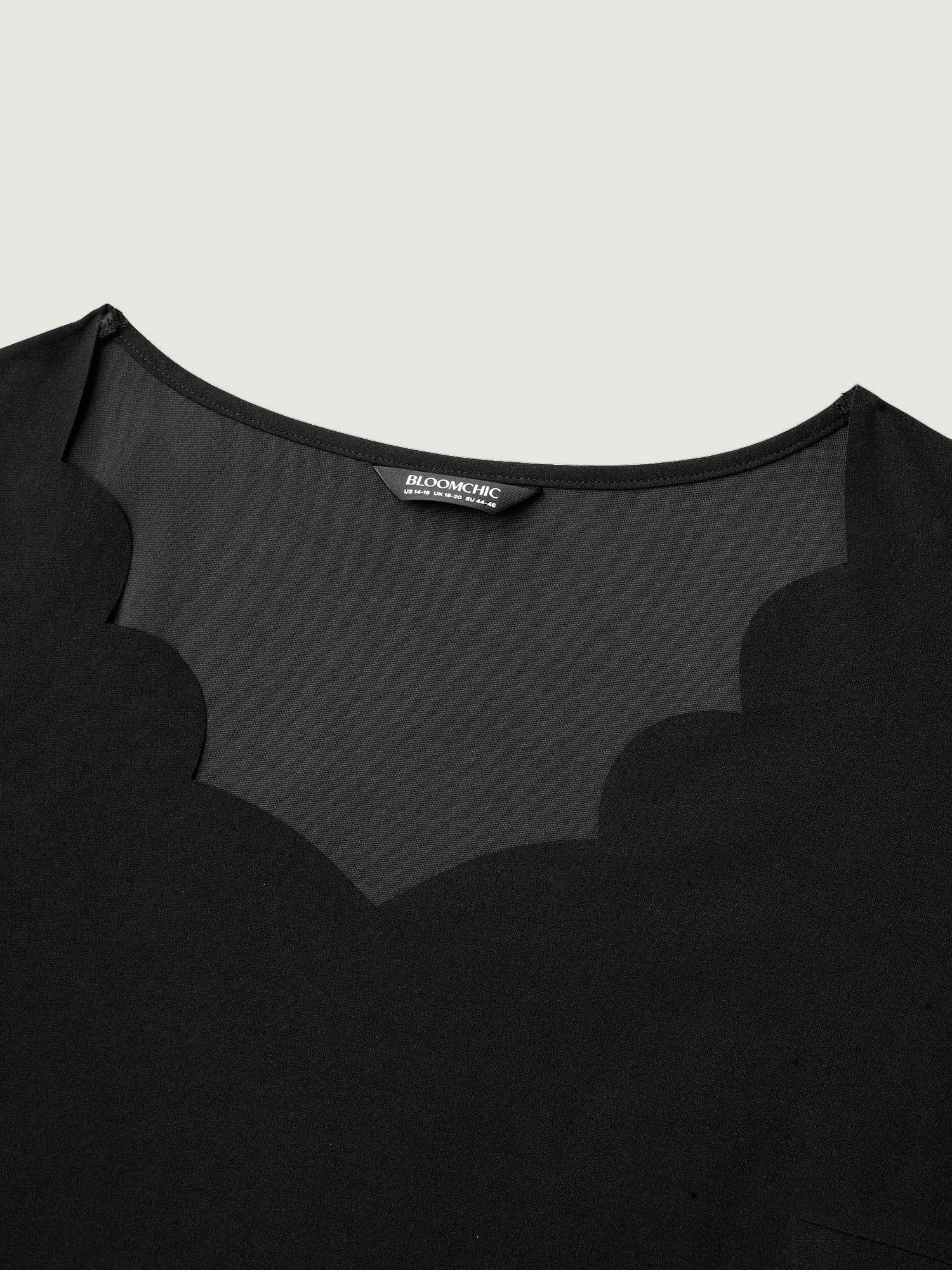 Solid V Neck Laser Cut Tank Top - Image 5