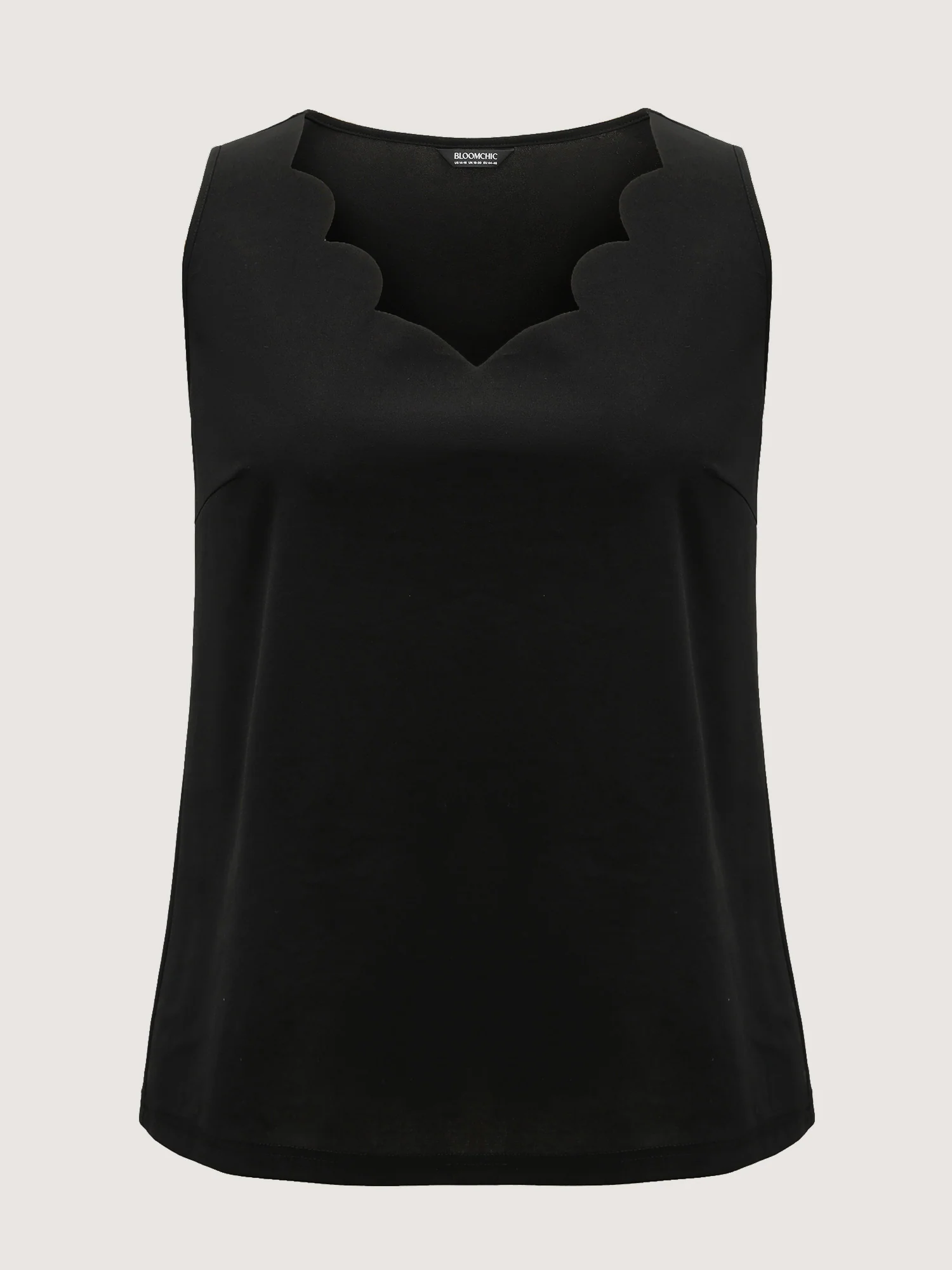 Solid V Neck Laser Cut Tank Top - Image 6