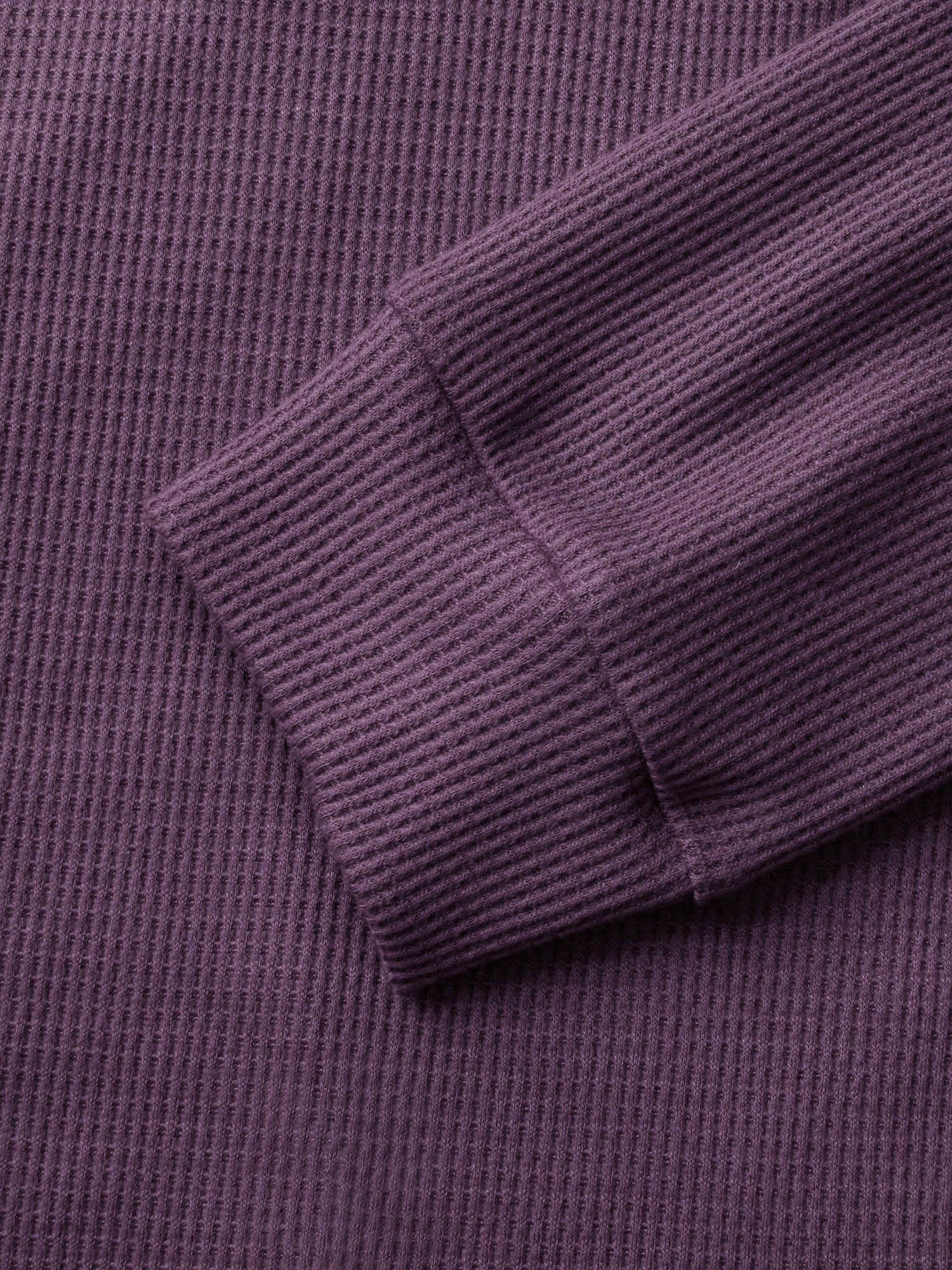 Solid Waffle Knit Overlap Hem T-shirt - Image 5