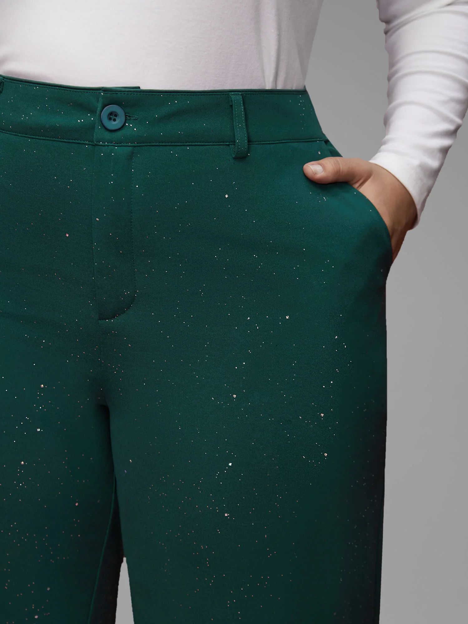 Sparkle Knit Wide-Leg Pants - Image 4