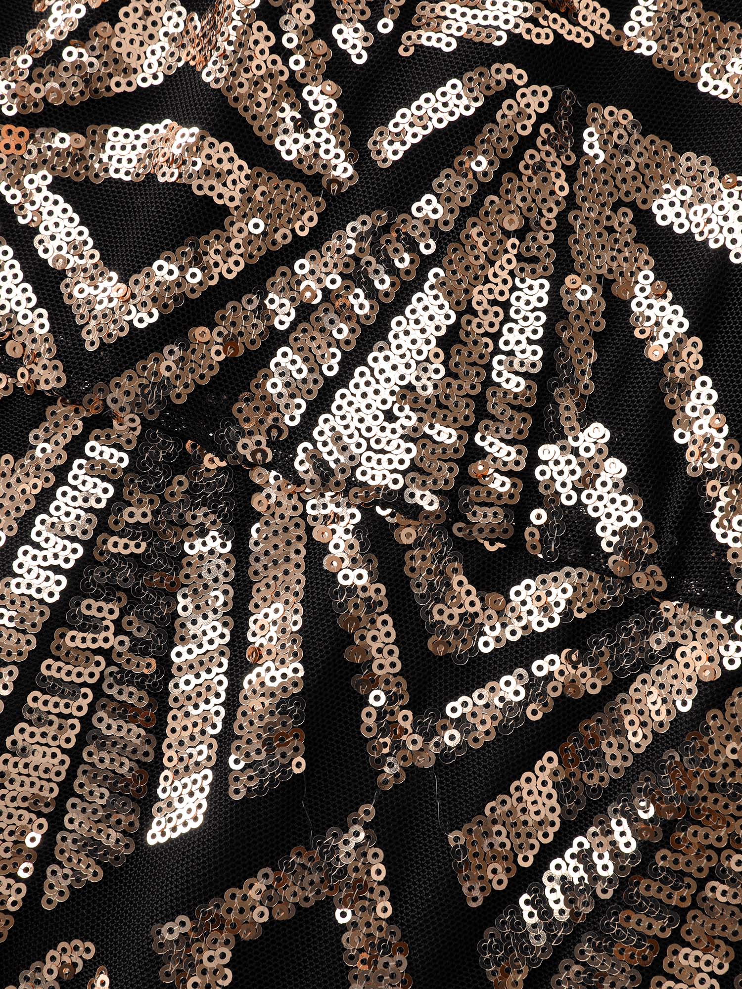 Sparkly Sequin Belted Mini Dress - Image 5
