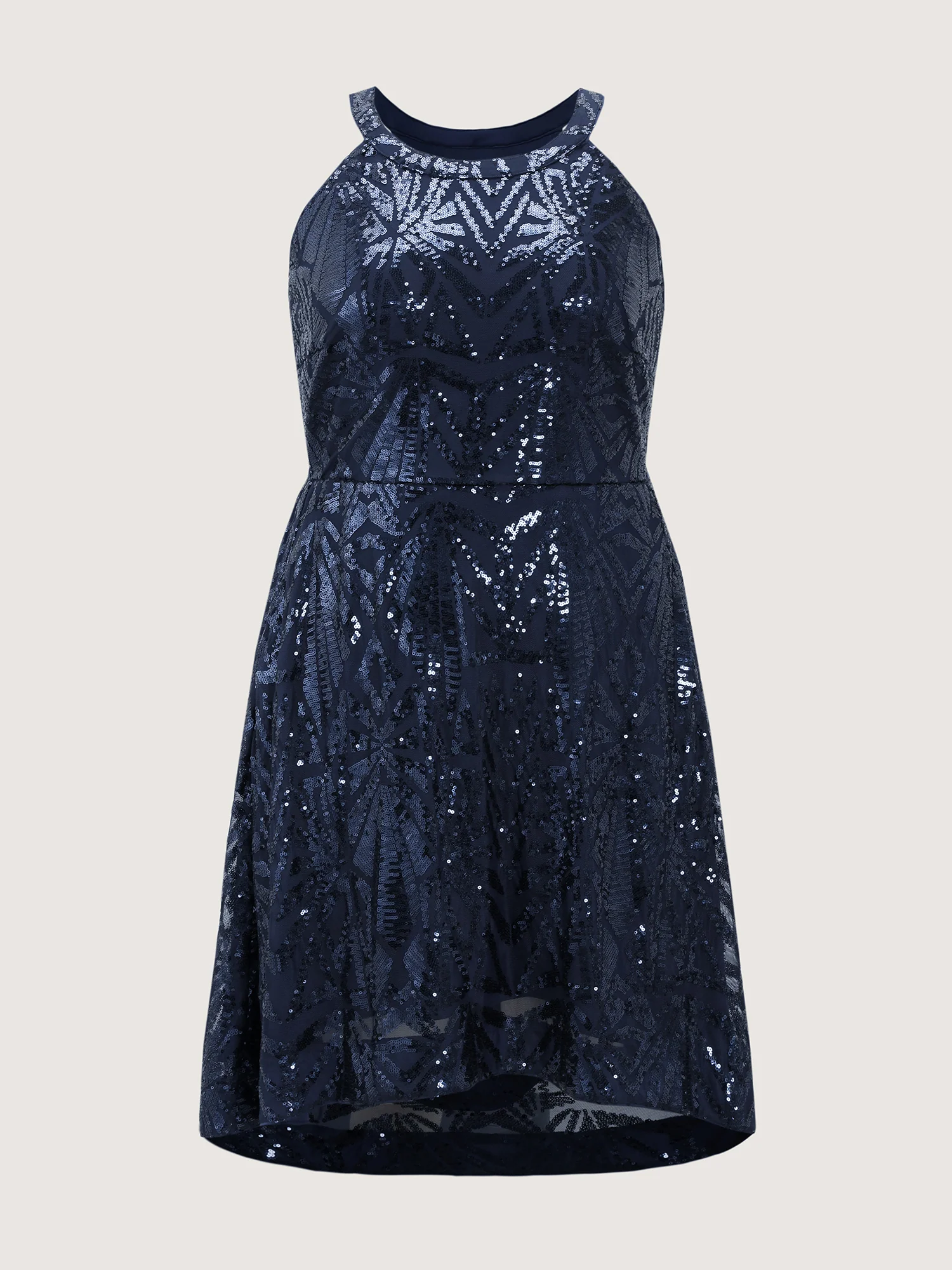 Sparkly Sequin Halter Neck Mini Dress - Image 7