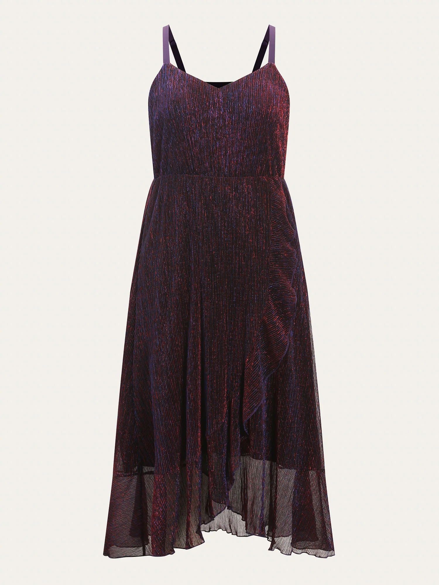 Sparkly Sequin High-Low Ruffled Maxi Dress - Image 7