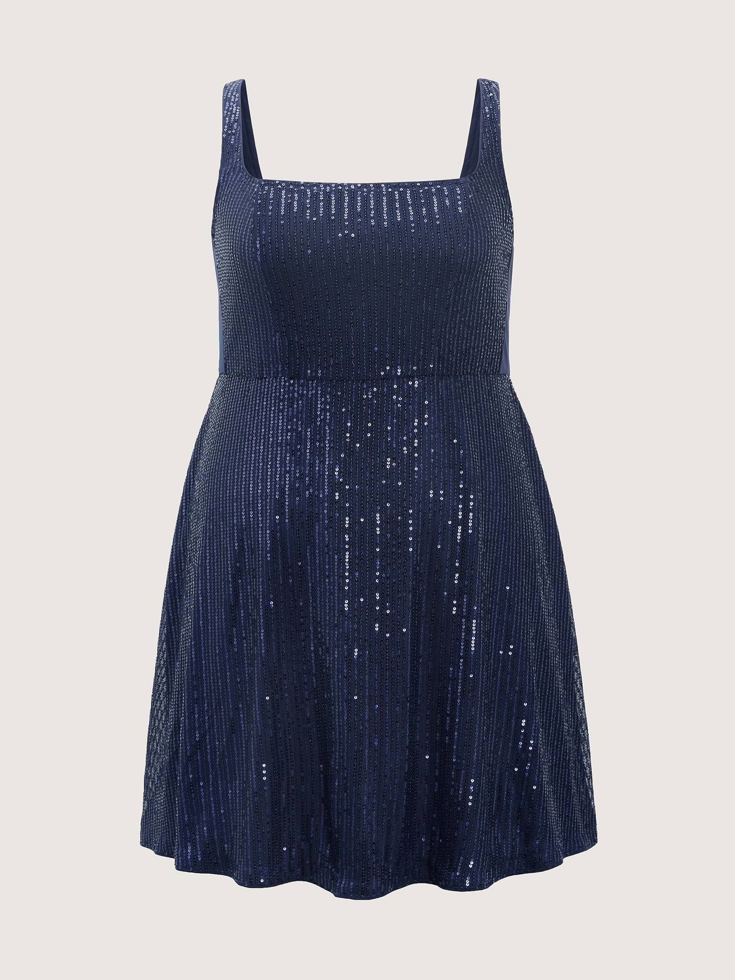 Sparkly Sequin Square Neckline Mini Dress - Image 7