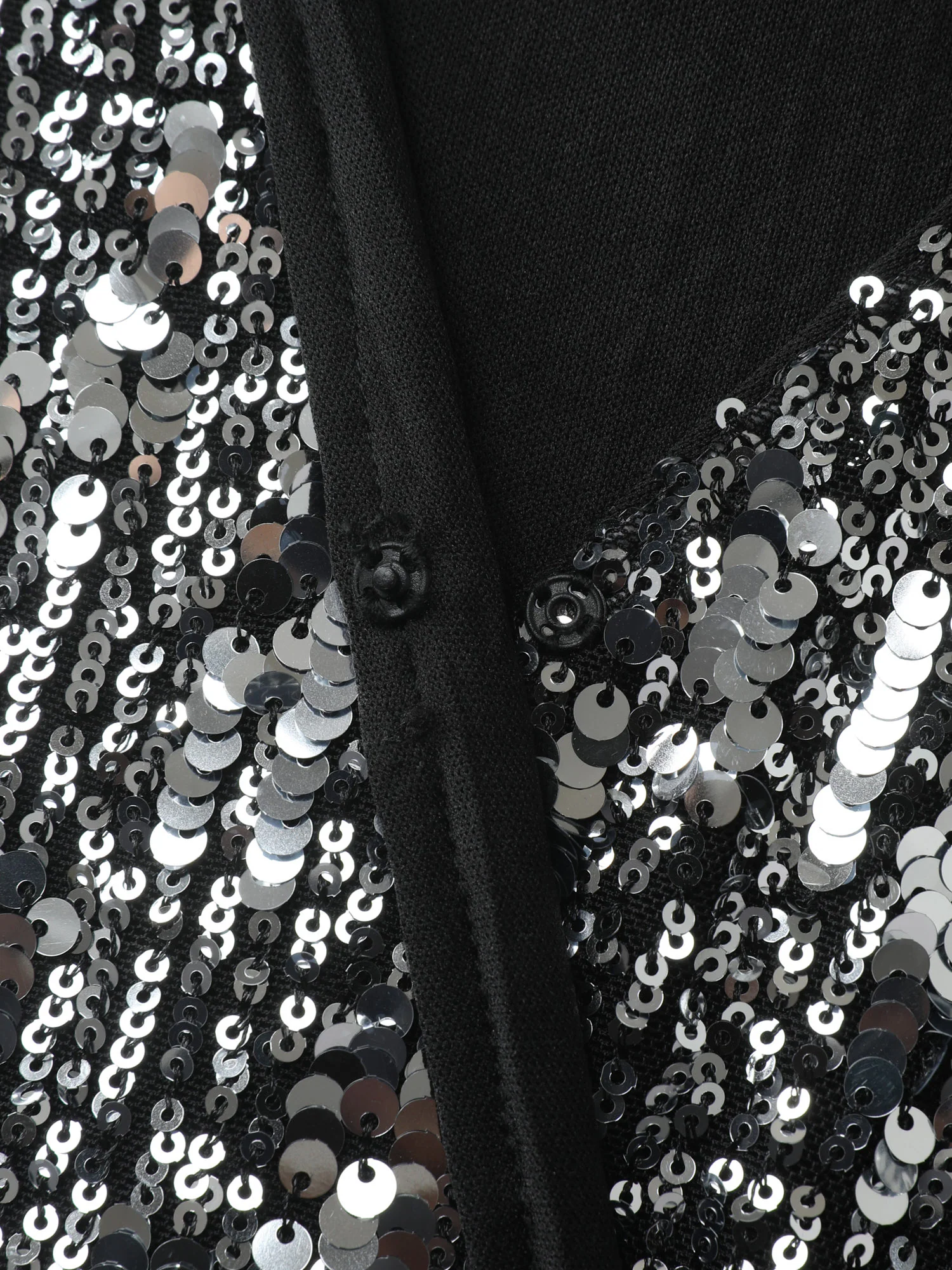 Sparkly Sequin V-Neck Cinched-Waist Mini Dress - Image 5