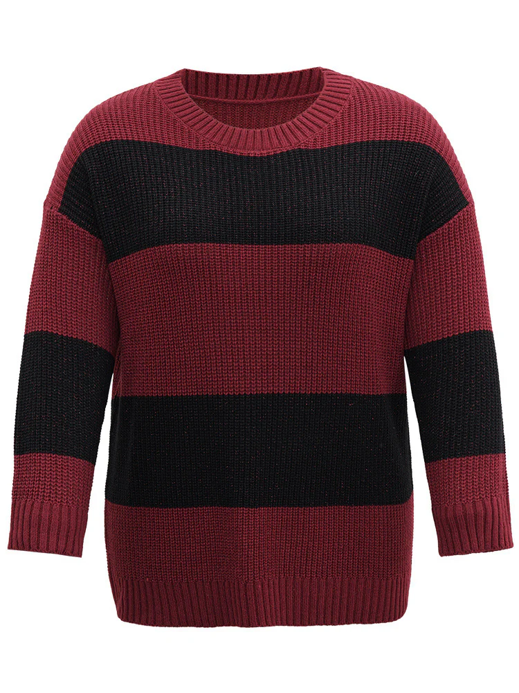 Sparkly Two Tone Colorblock Pullover - Image 6