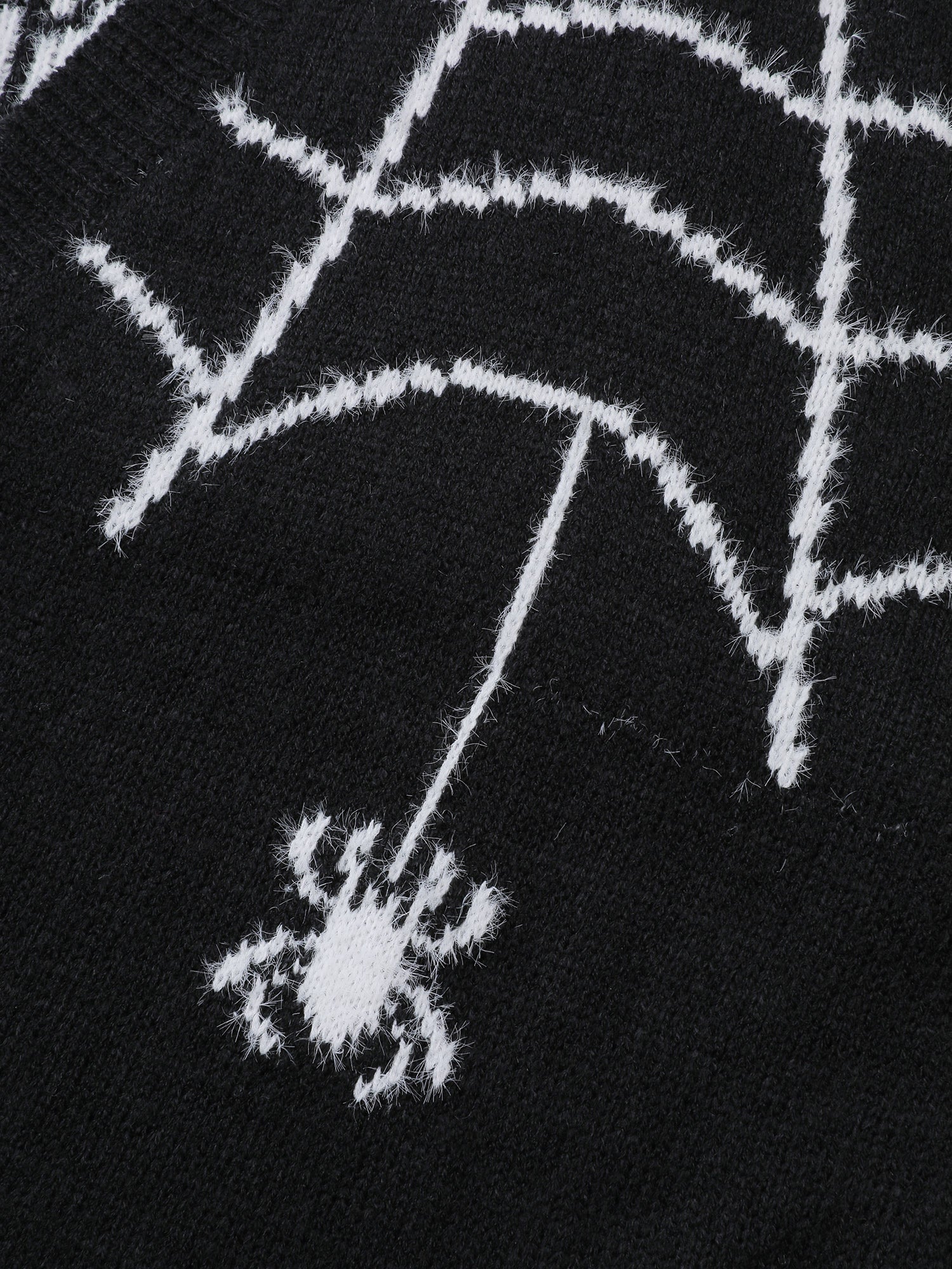 Spiderweb Jacquard Pockets Button Knit Cardigan - Image 7