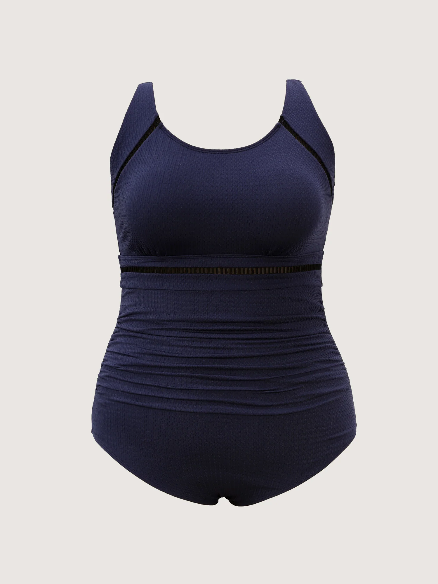 Spliced Cut-Out Scoop Neck One Piece Swimsuit - Image 8