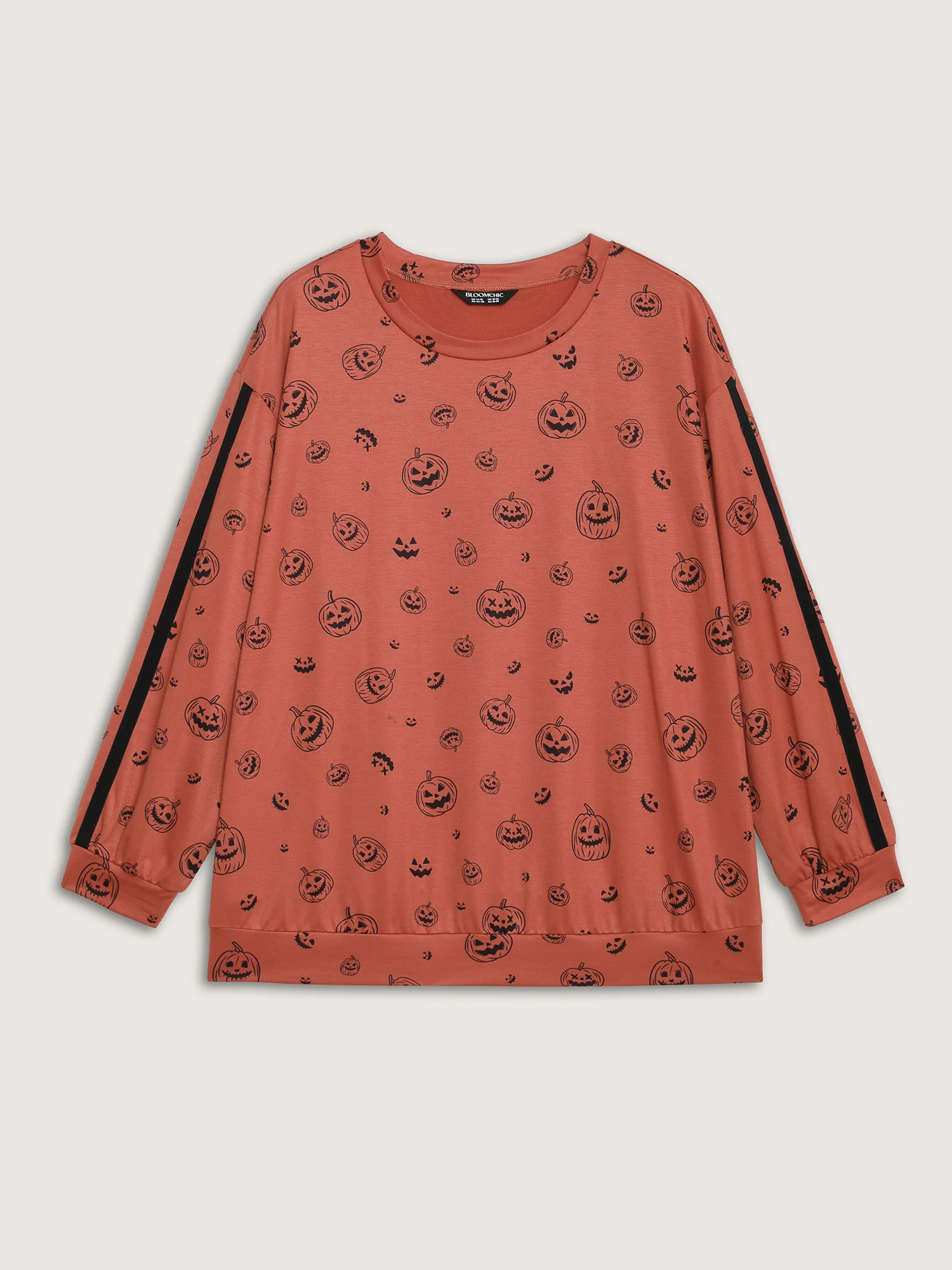 Spooky Halloween Print Relaxed Fit Sweatshirt - Image 7