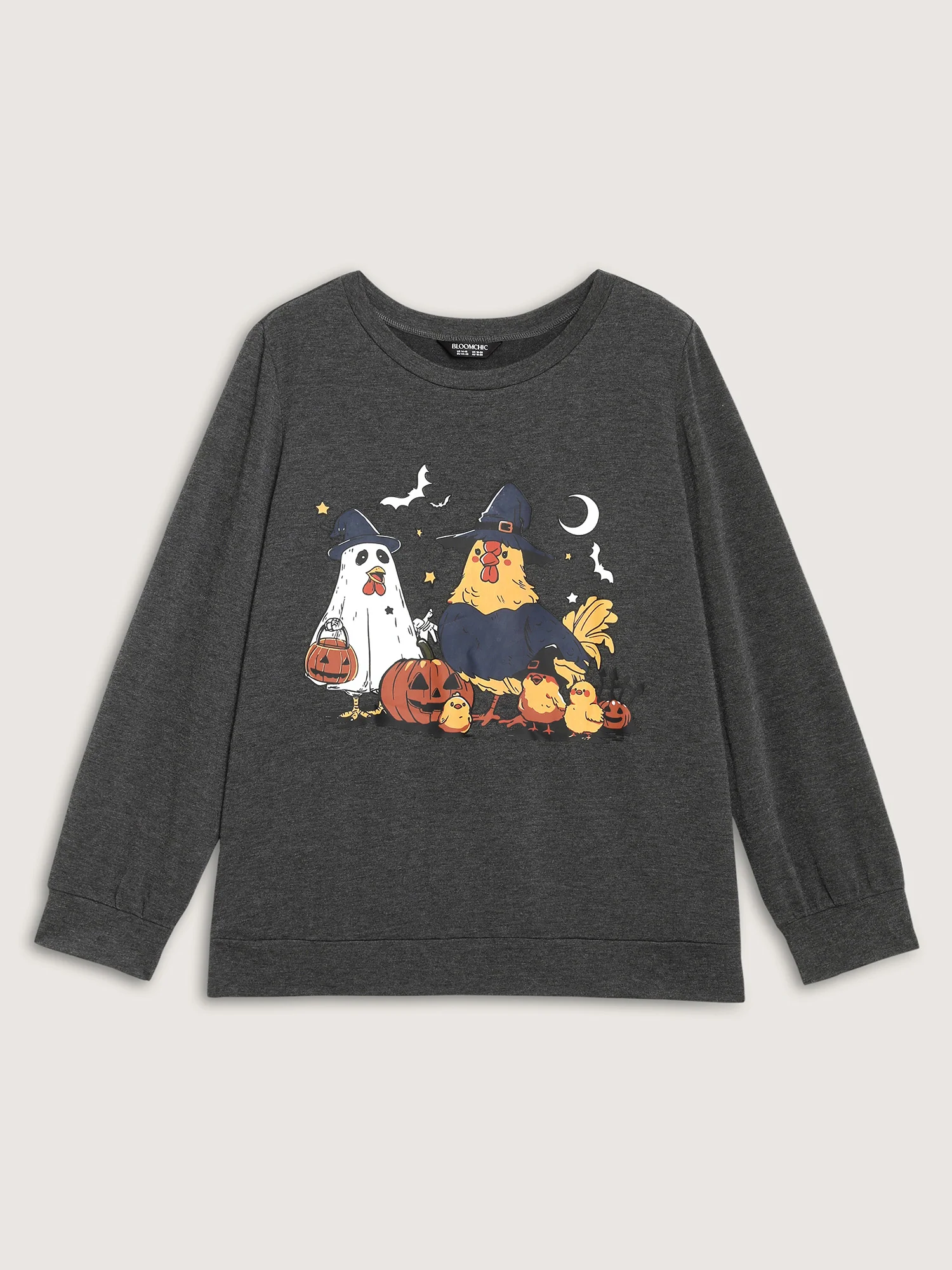 Spooky Midnight Halloween Print Sweatshirt - Image 6