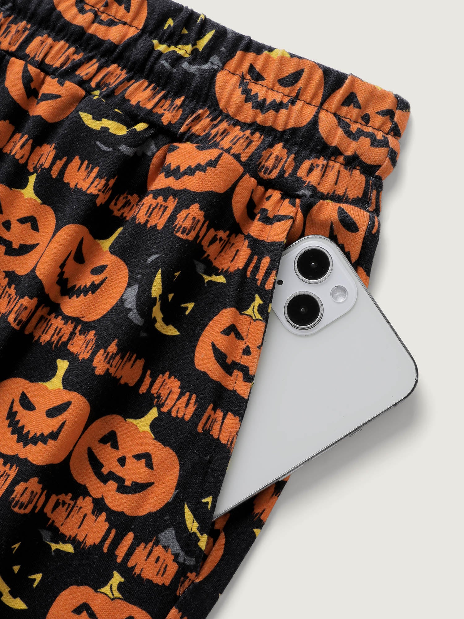 Spooky Pumpkin Elastic Waistband Wide-Leg Pants - Image 6