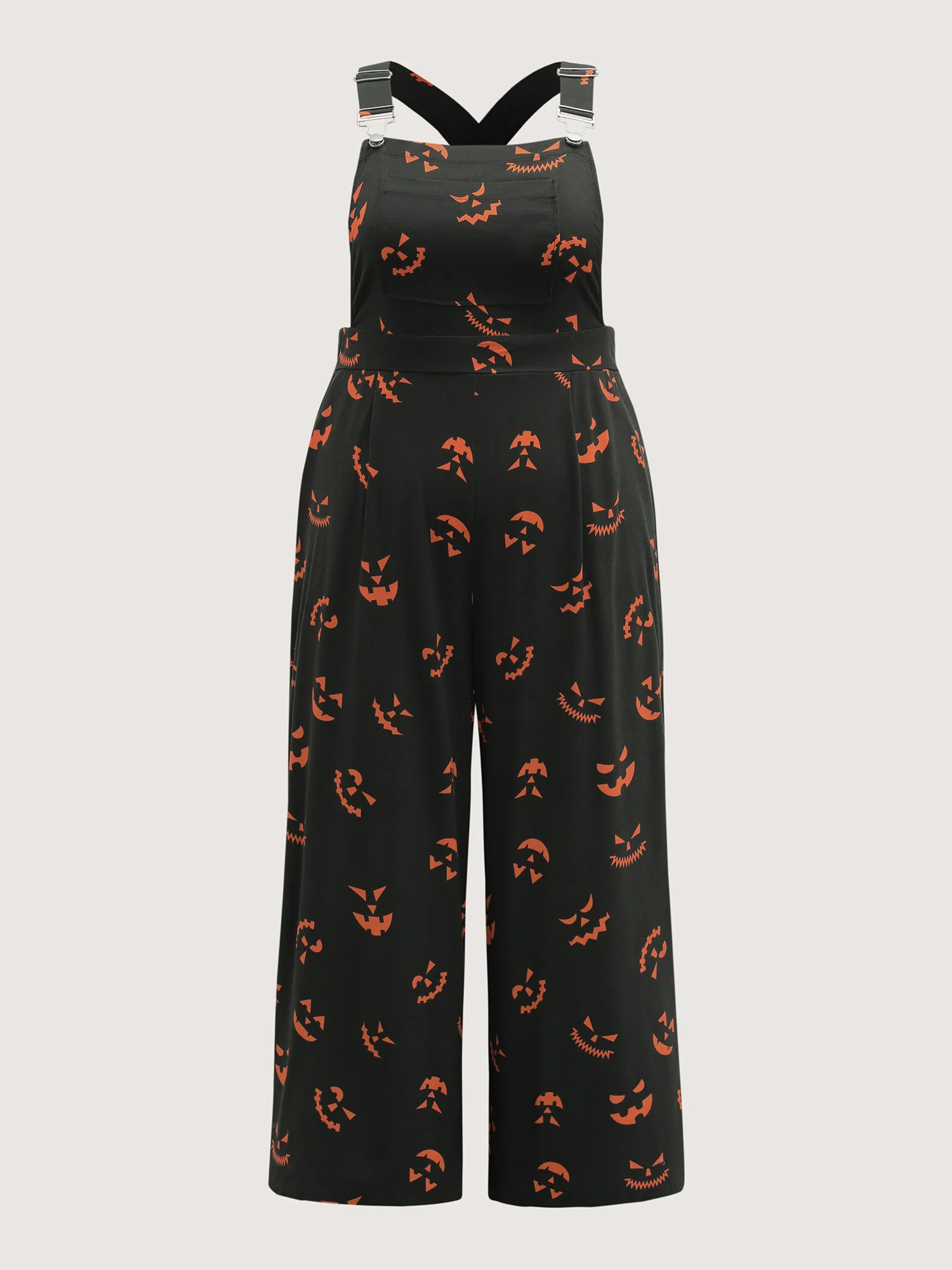 Spooky Pumpkin Pattern Overall Jumpsuit - Image 7