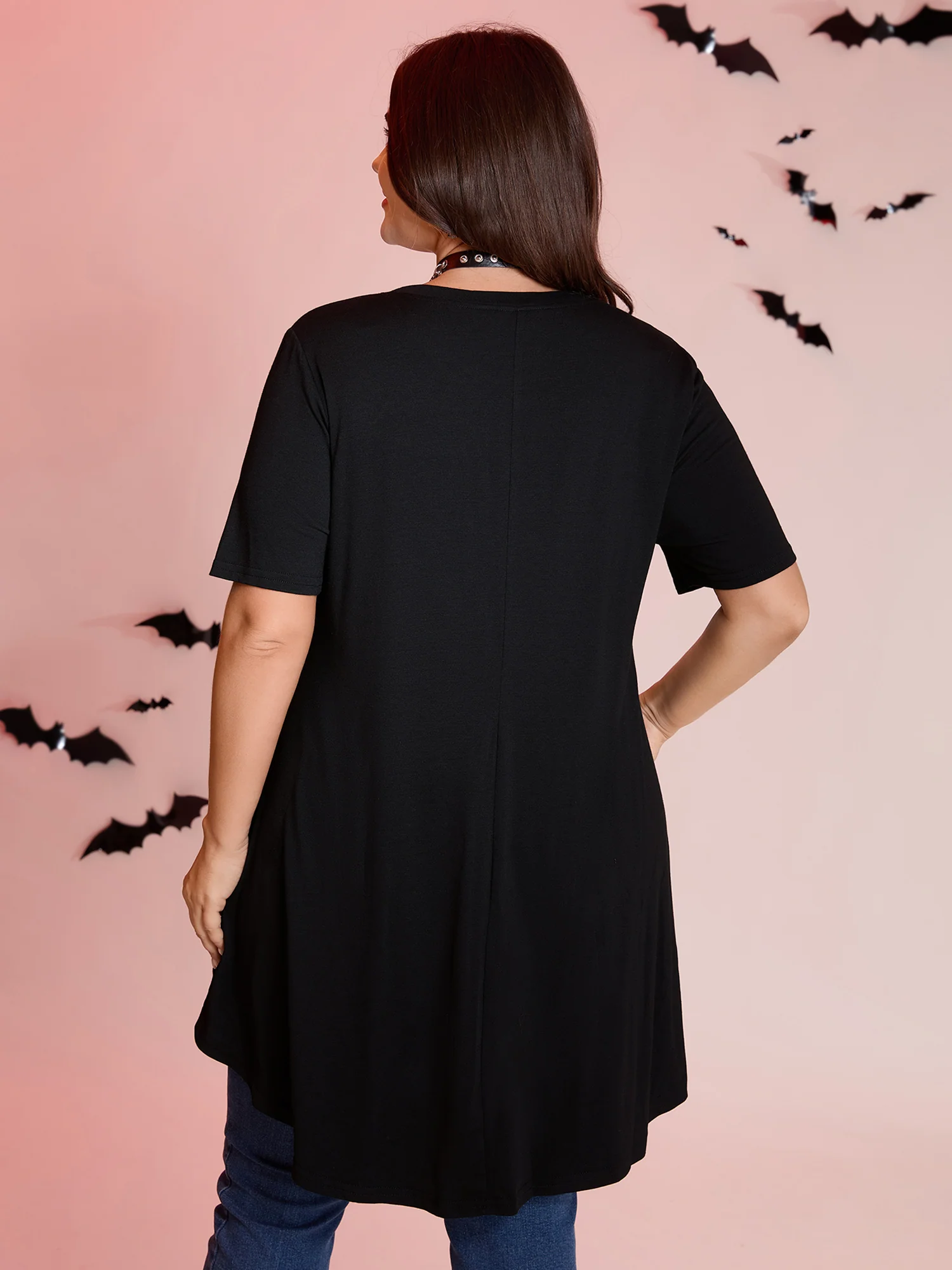 Spooky Skull Supersoft Tunic Mini Dress - Image 5