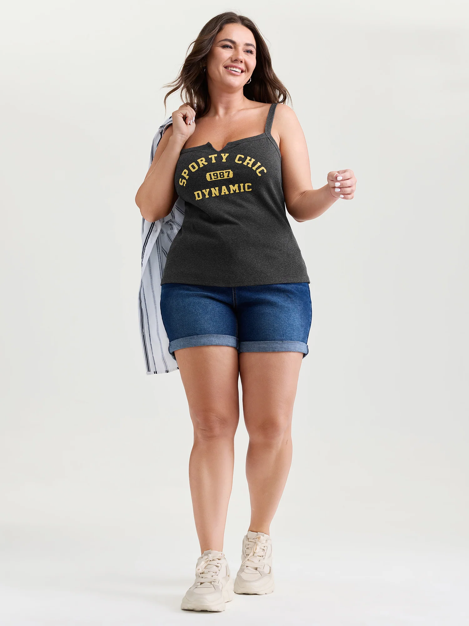 Sporty Chic Pattern Tank Top - Image 3
