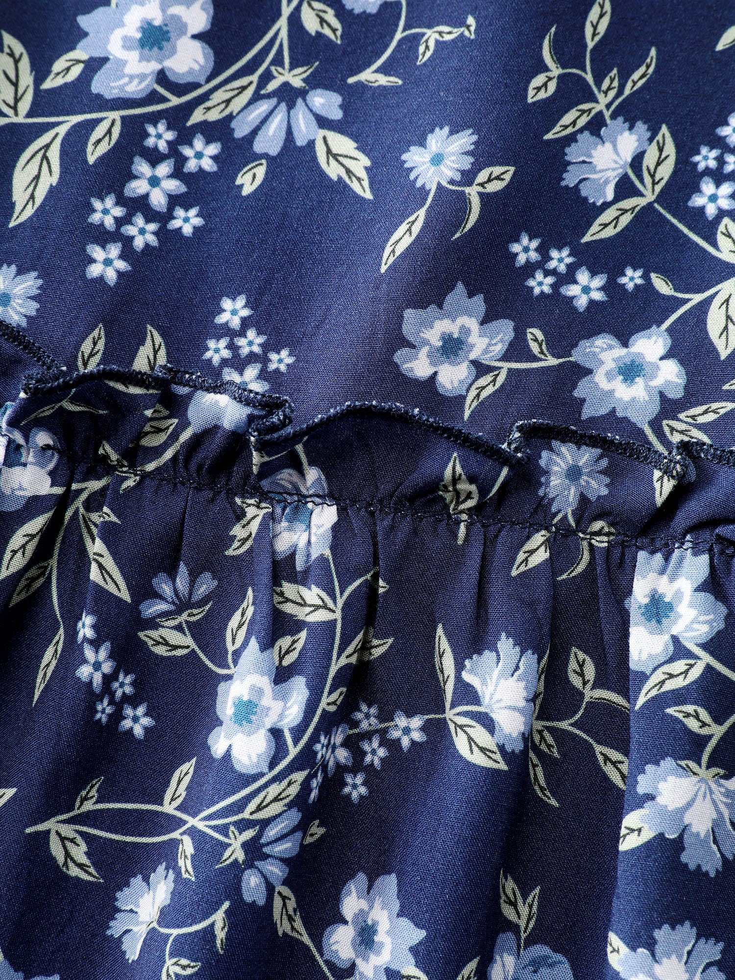 Spring Floral Print Pockets Midi Dress - Image 6