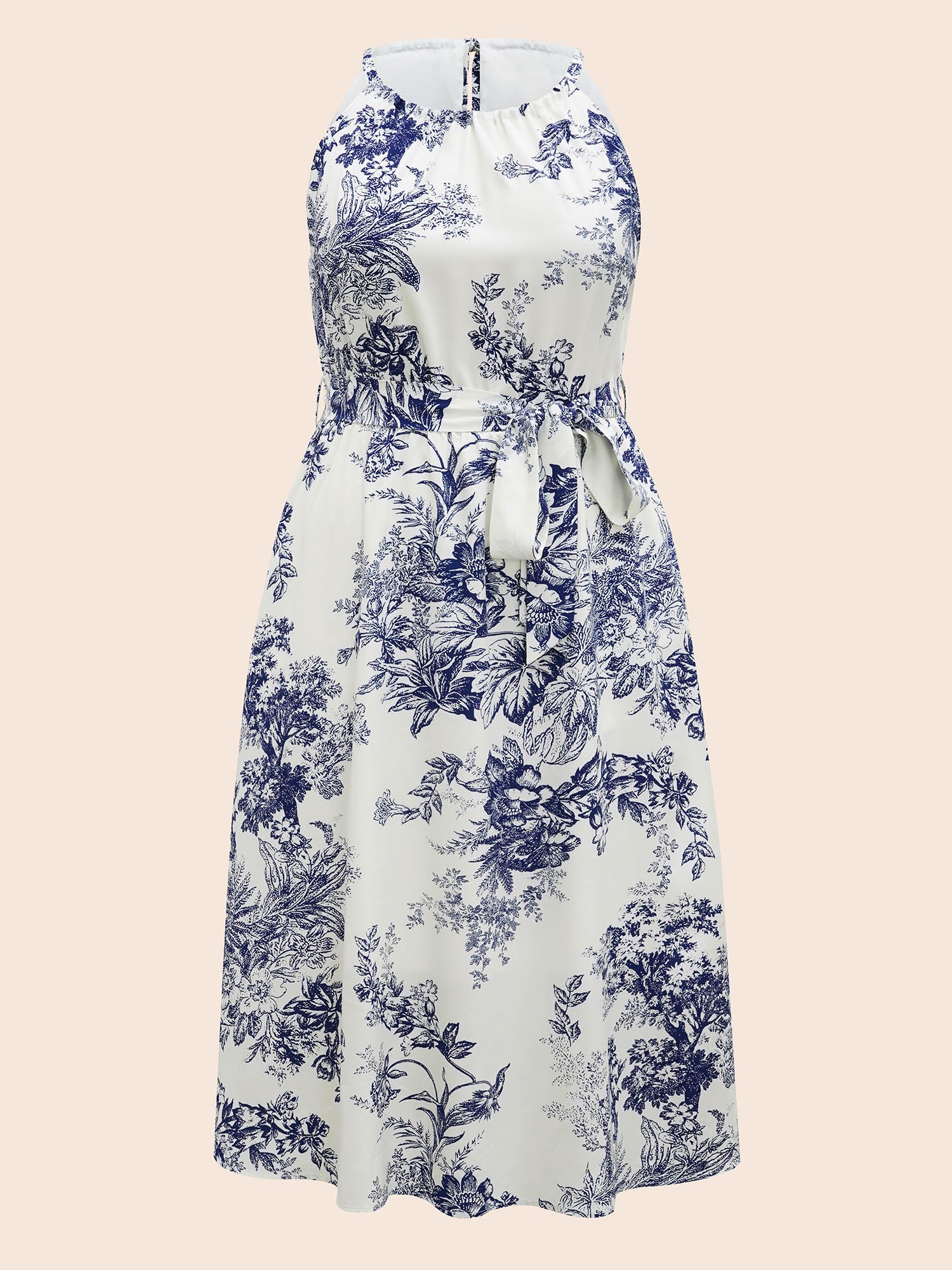 Spring Time Florals Sleeveless Midi Dress - Image 8