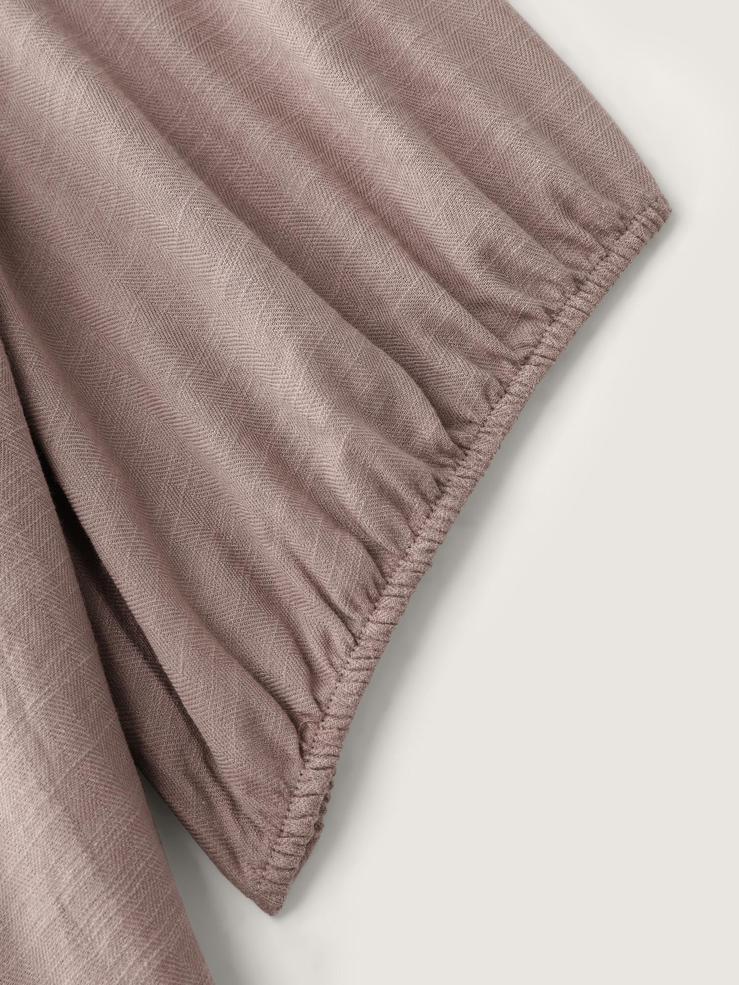 Square Neck Ruched Open Back-Tie Blouse - Image 5