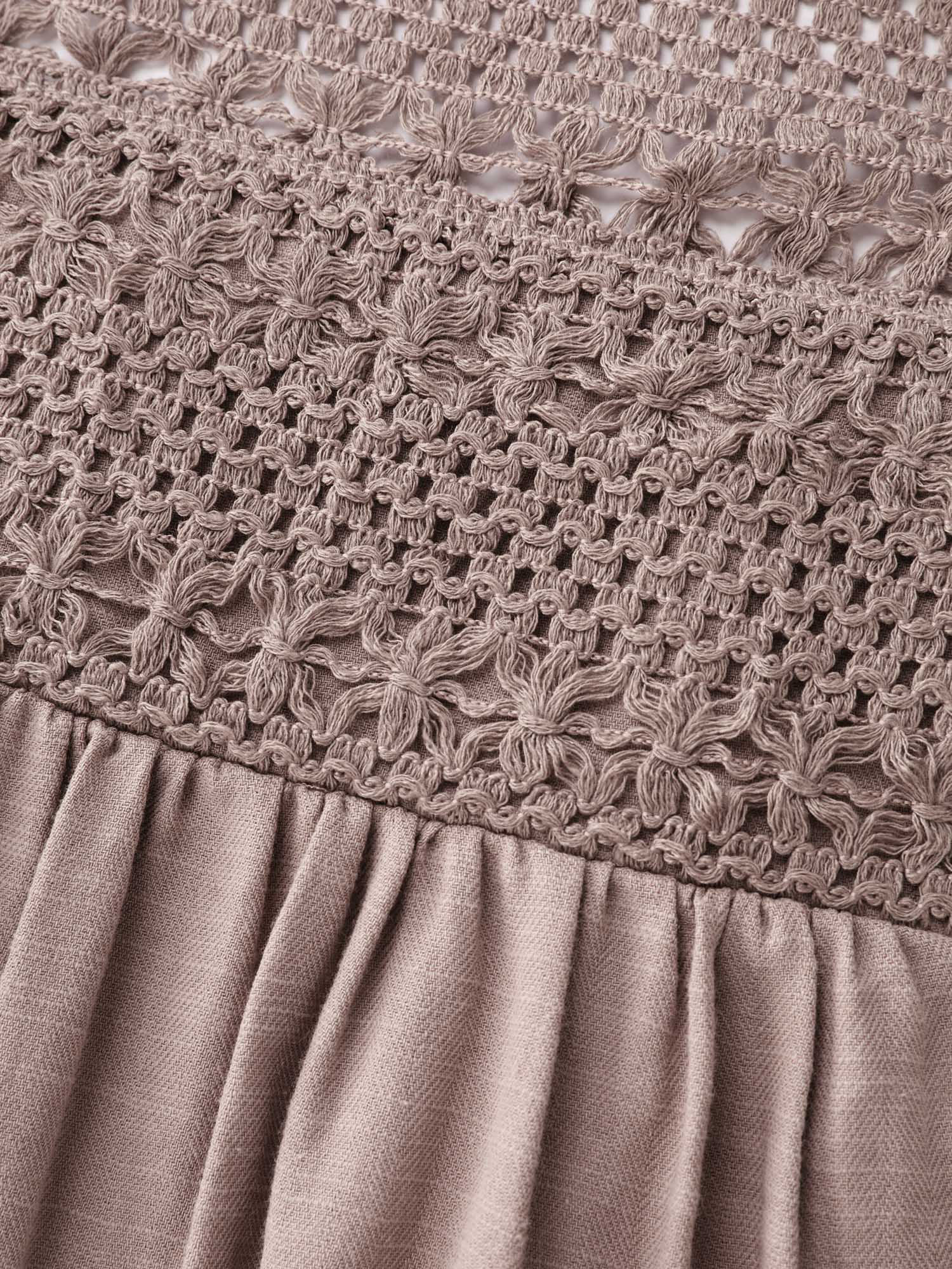 Square Neck Ruched Open Back-Tie Blouse - Image 6