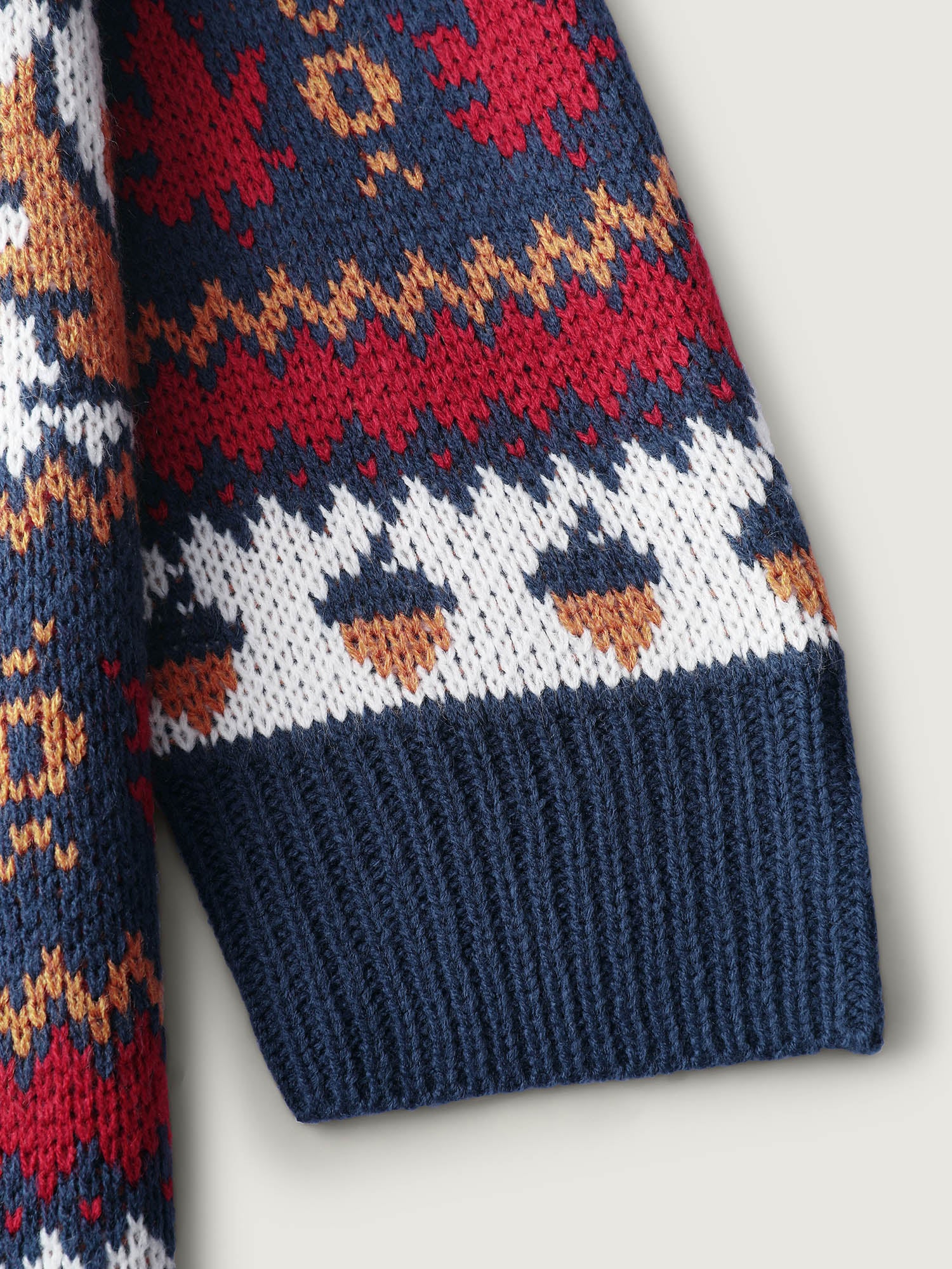 Squirrel Fall Print Jacquard Pullover - Image 6