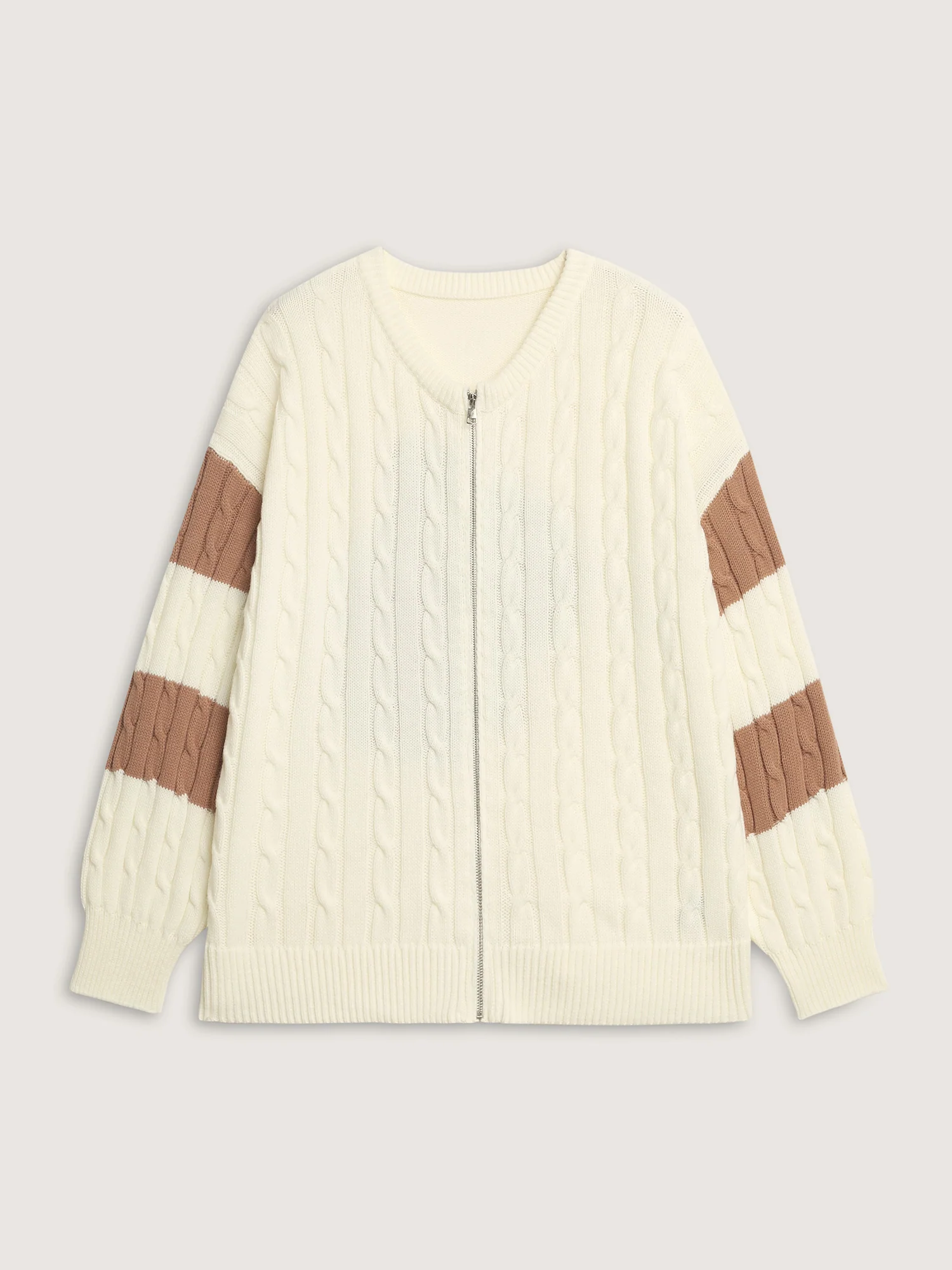 Squirrel Pattern Jacquard Textured Knit Cardigan - Image 8