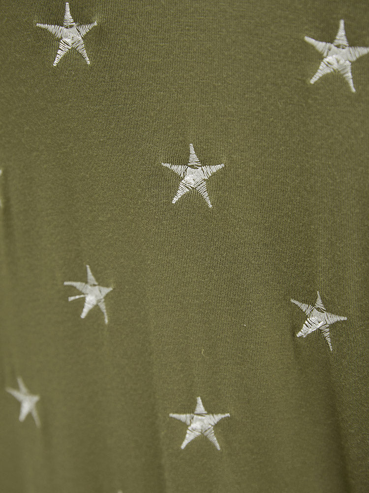 Star Embroidered Ruffle Trim Raglan Sleeve T-shirt - Image 8