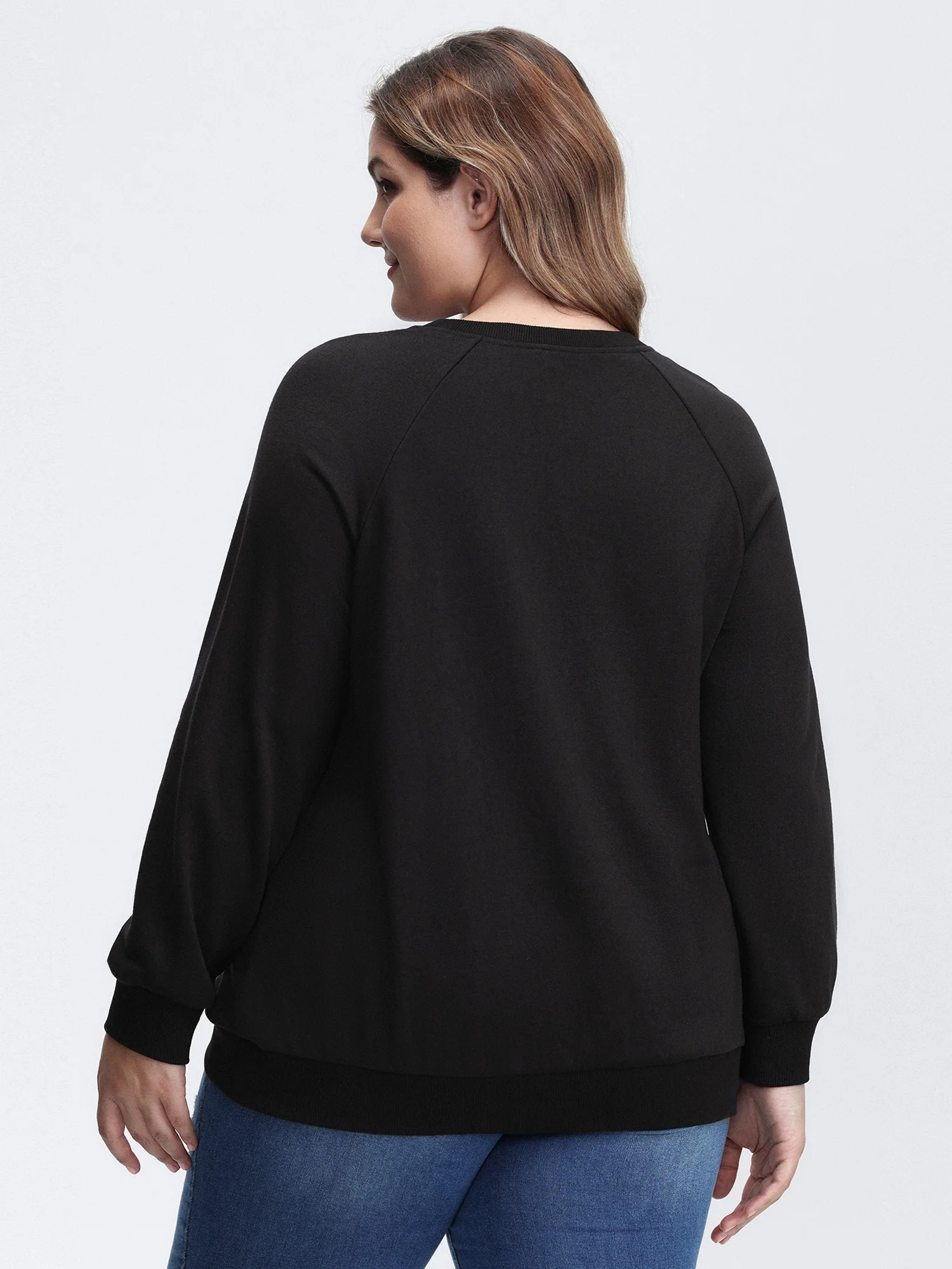 Star Embroidery Round Neck Sweatshirt - Image 4