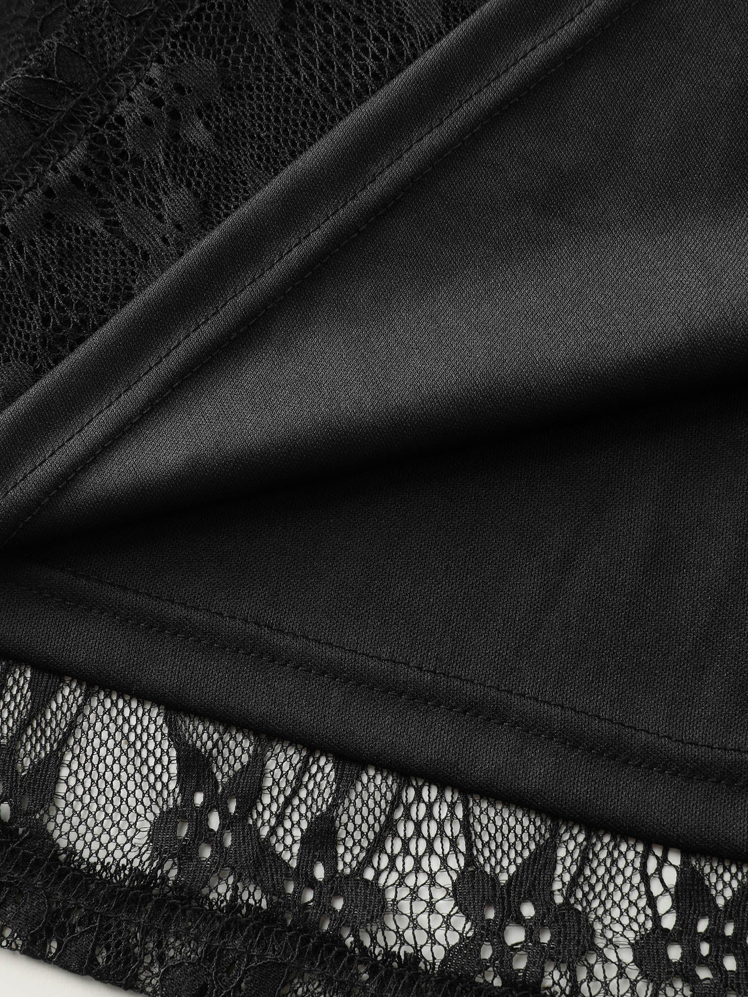Star Lace Trim Shirred Waist Mini Dress - Image 8